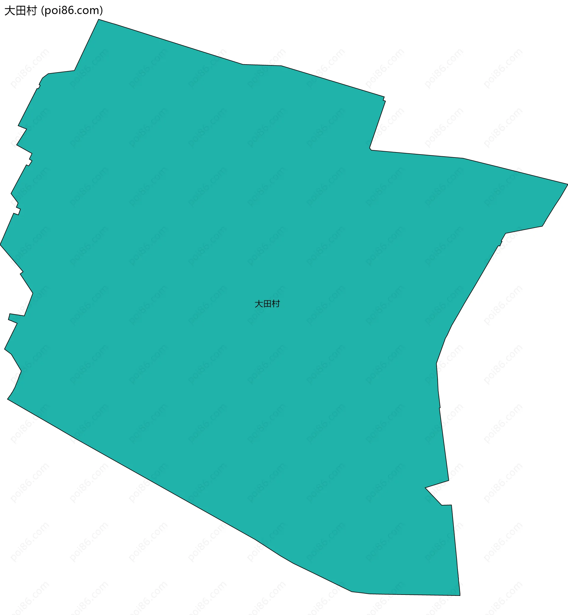 大田村边界地图