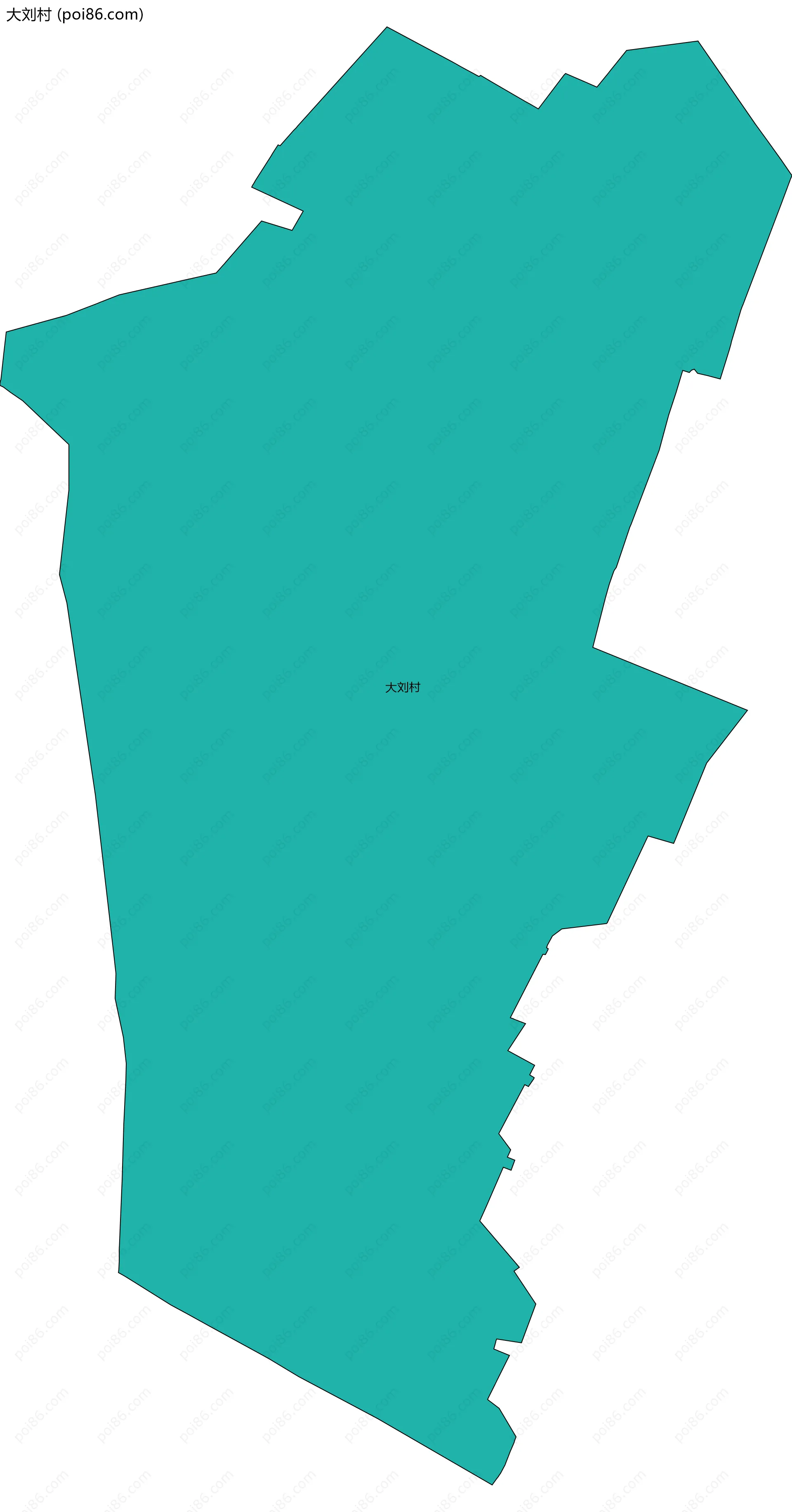大刘村边界地图
