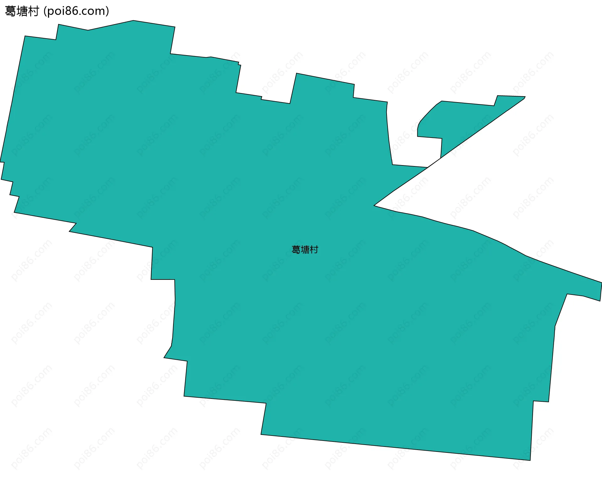 葛塘村边界地图