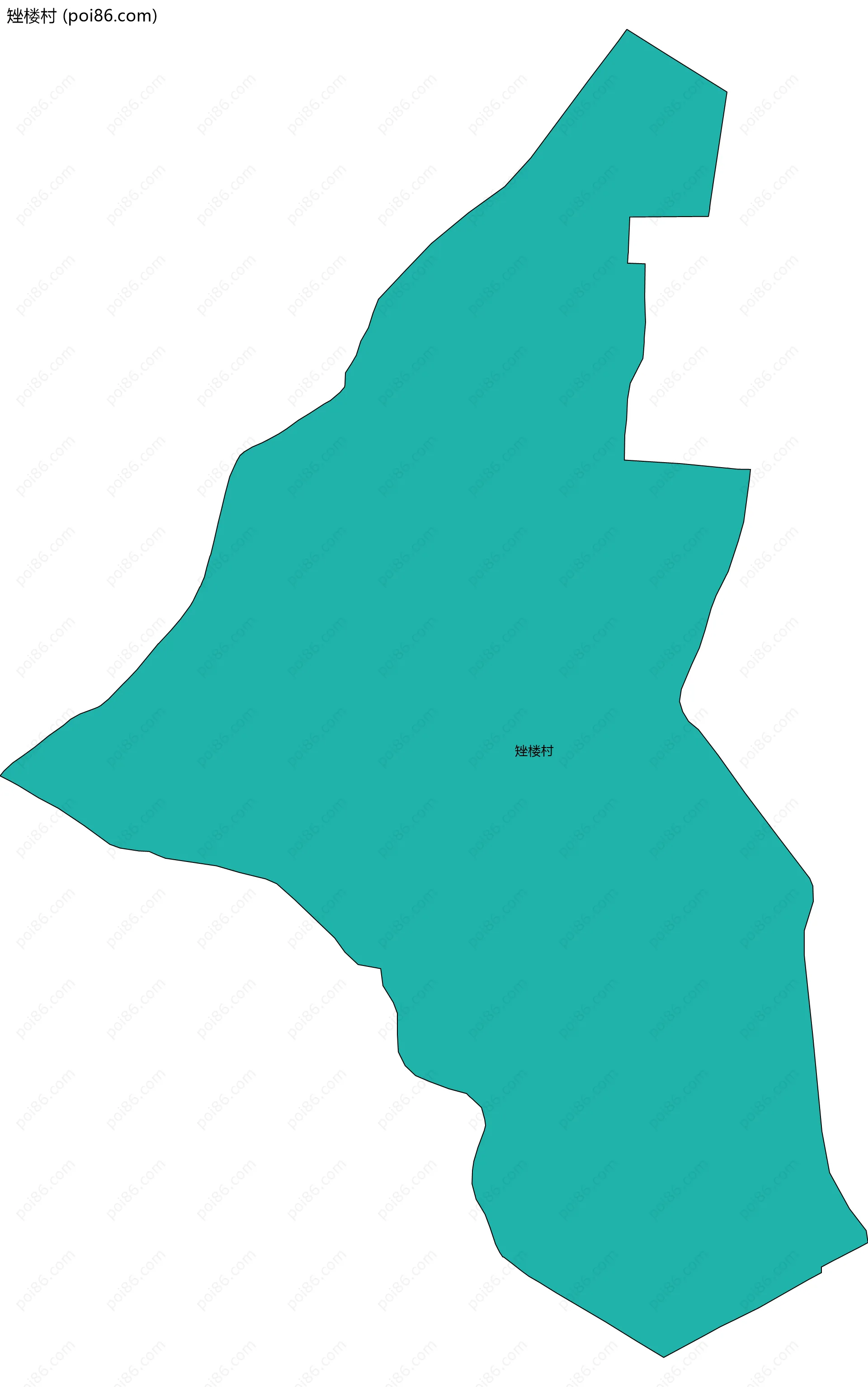 矬楼村边界地图