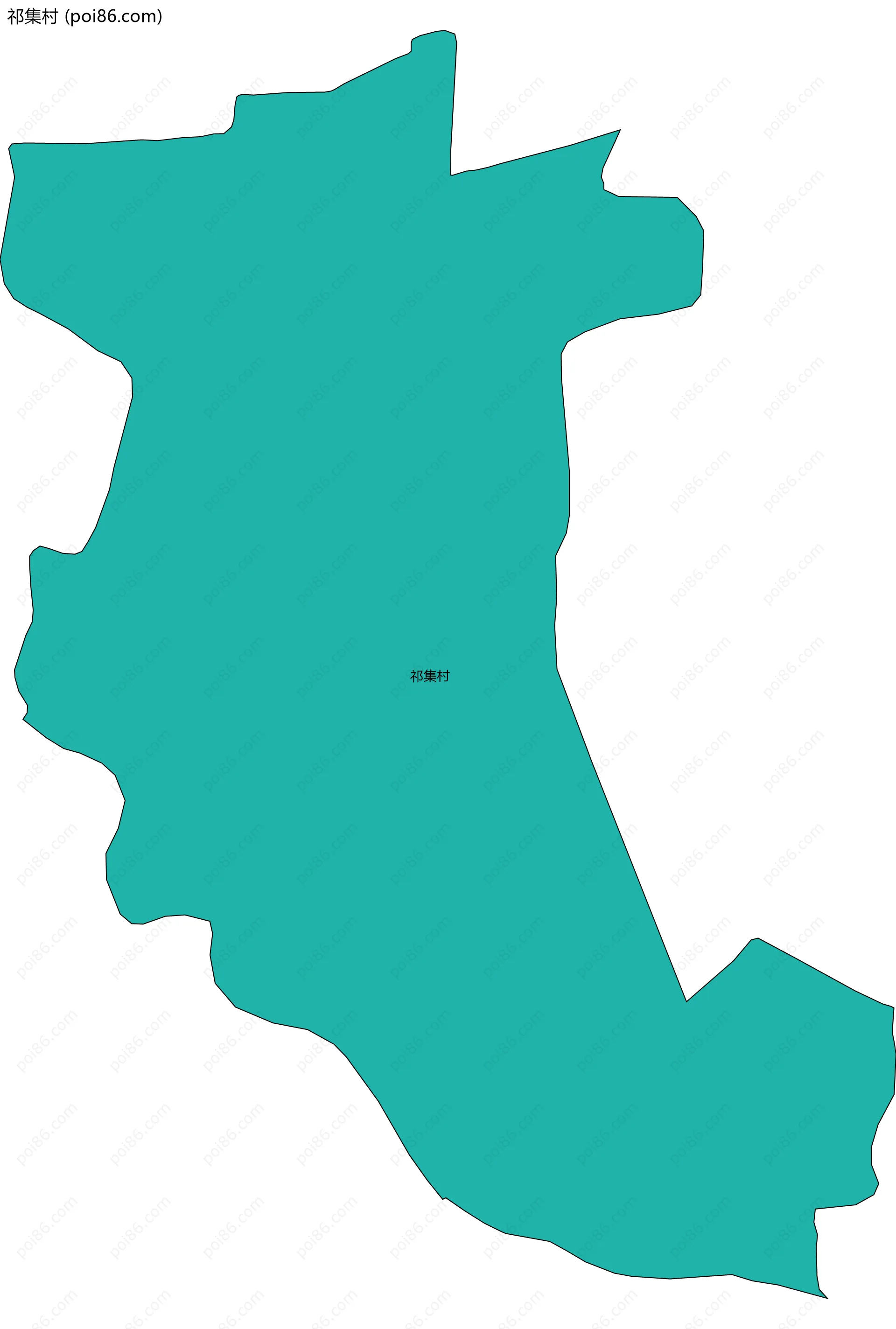 祁集村边界地图