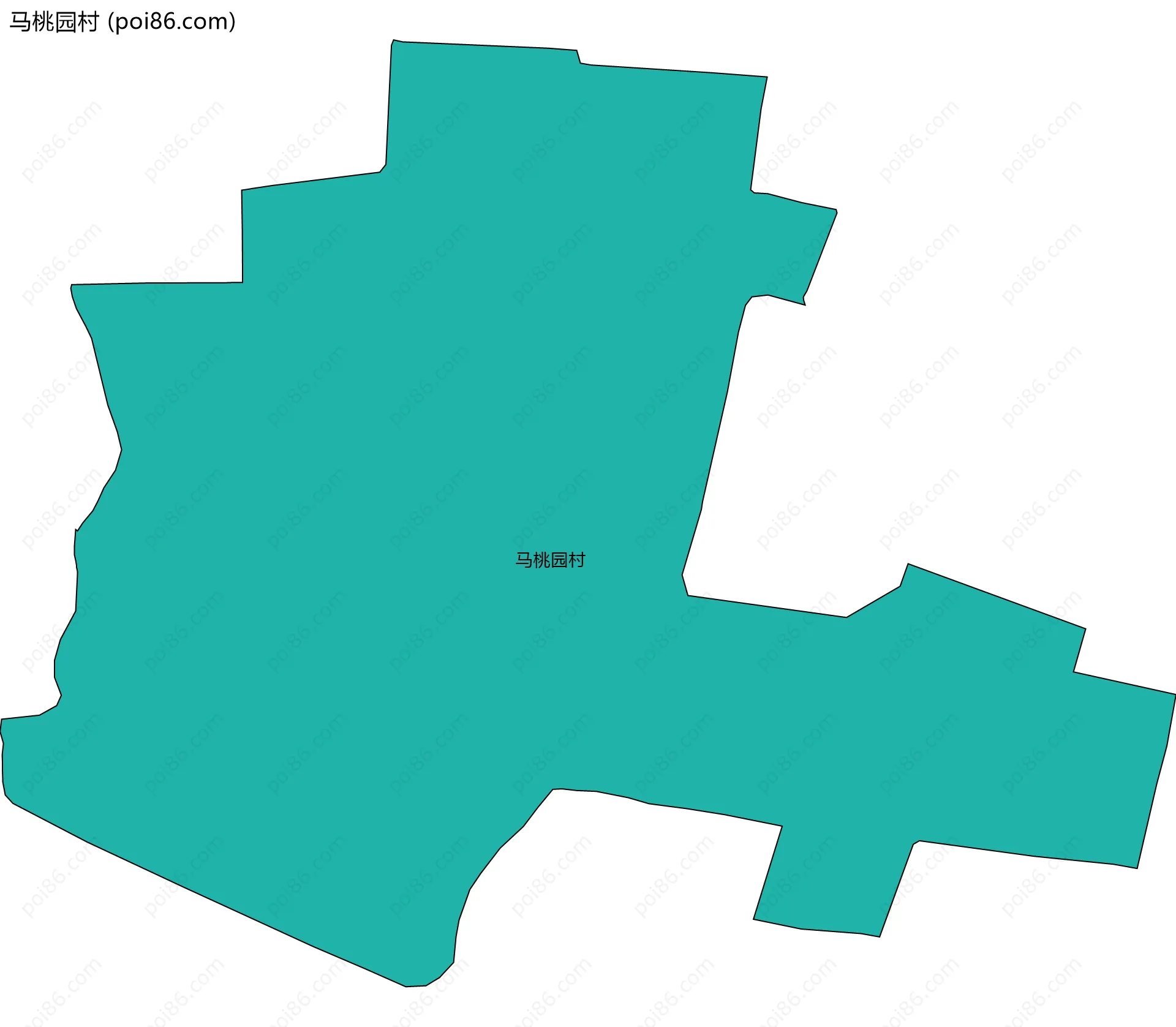 马桃园村边界地图