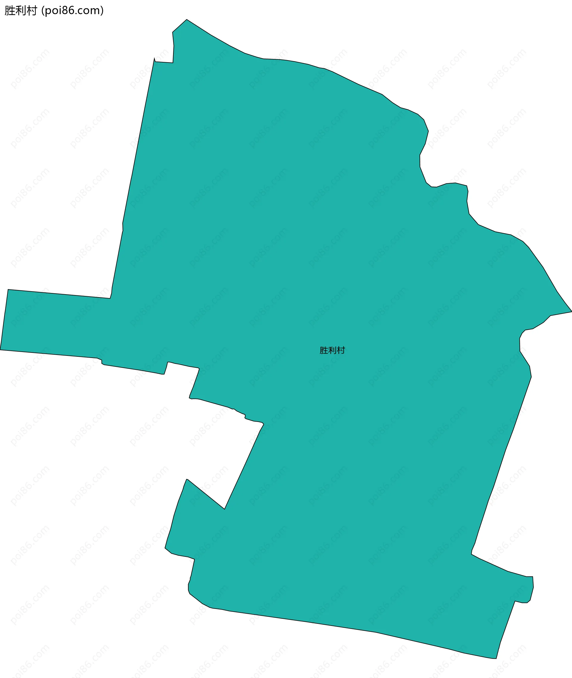 胜利村边界地图