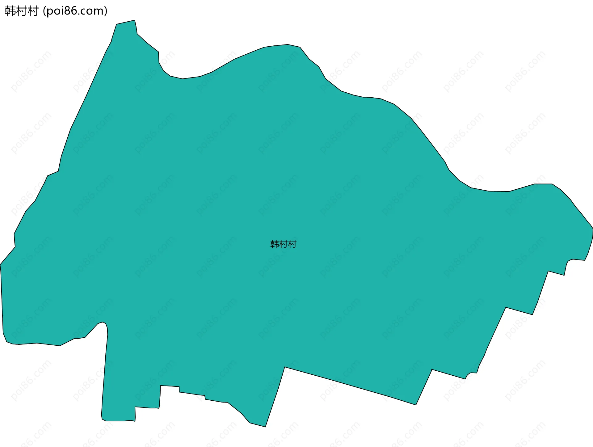 韩村村边界地图