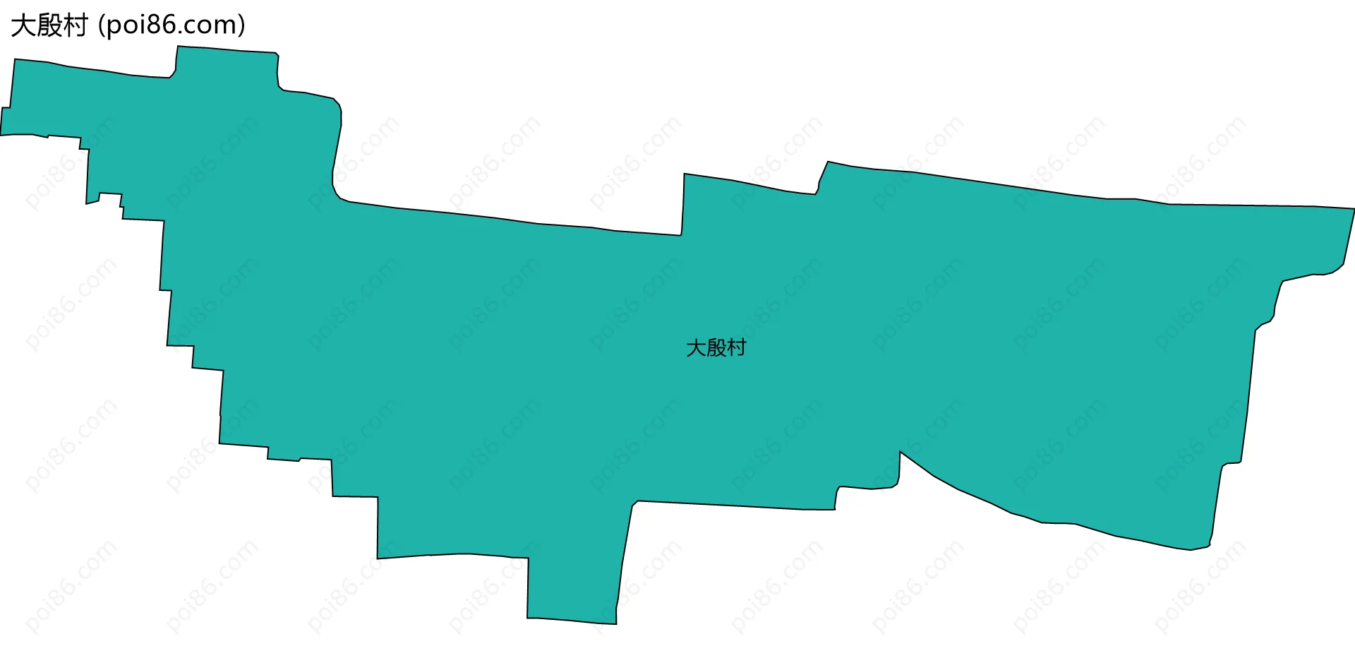 大殷村边界地图