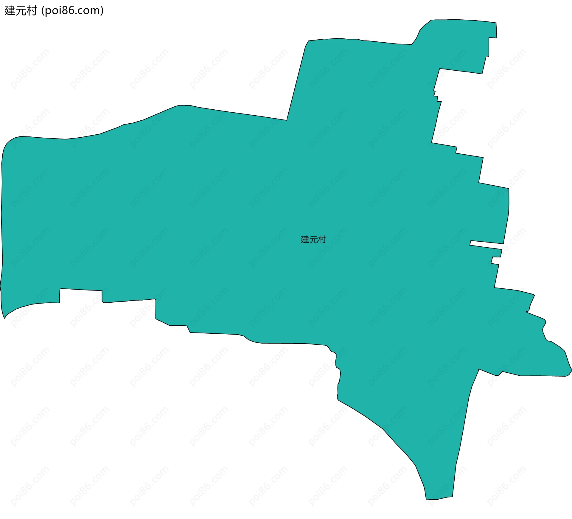 建元村边界地图