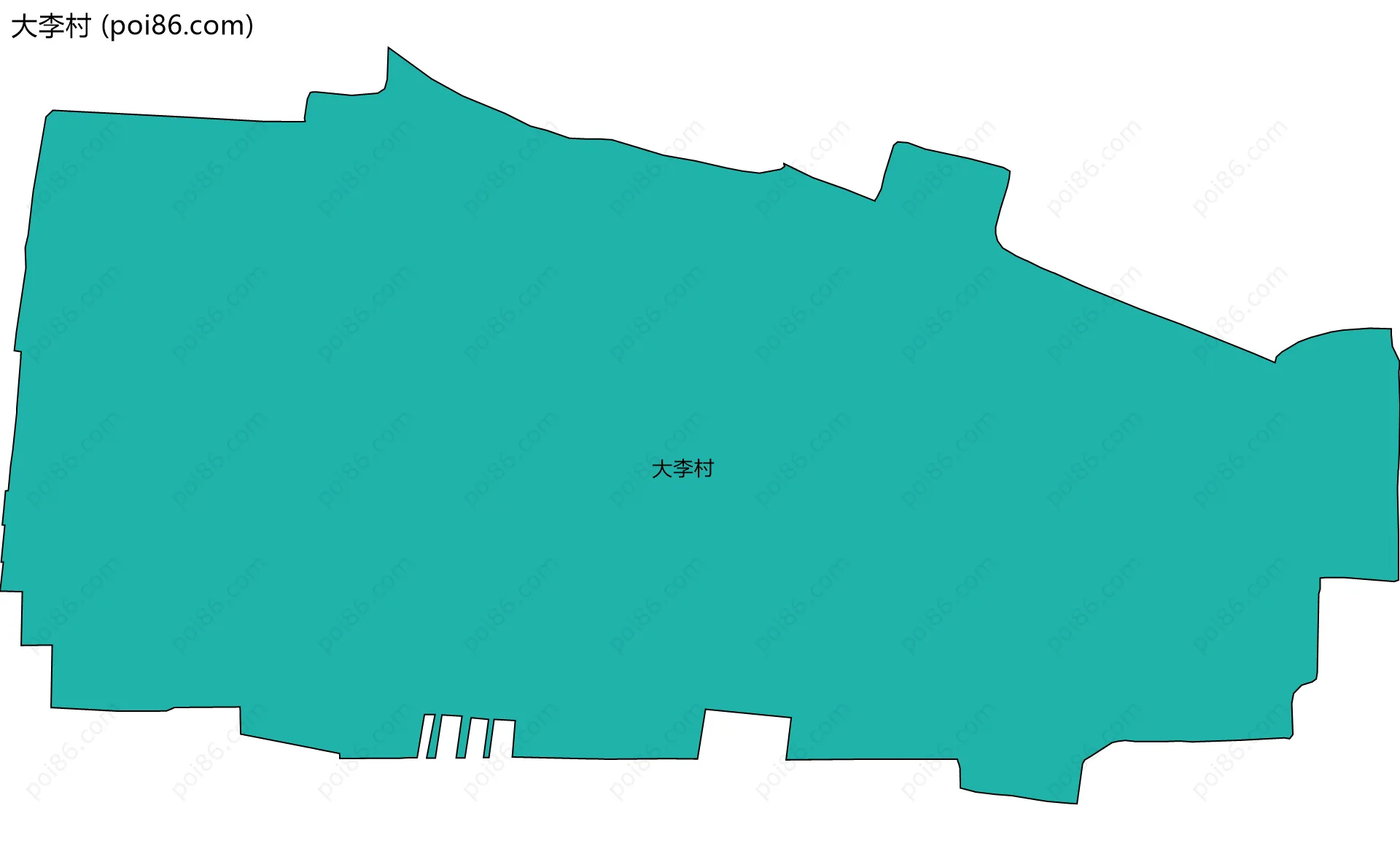 大李村边界地图