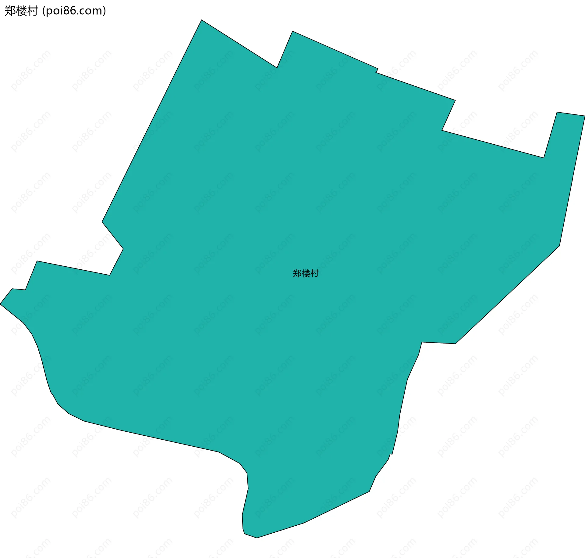 郑楼村边界地图