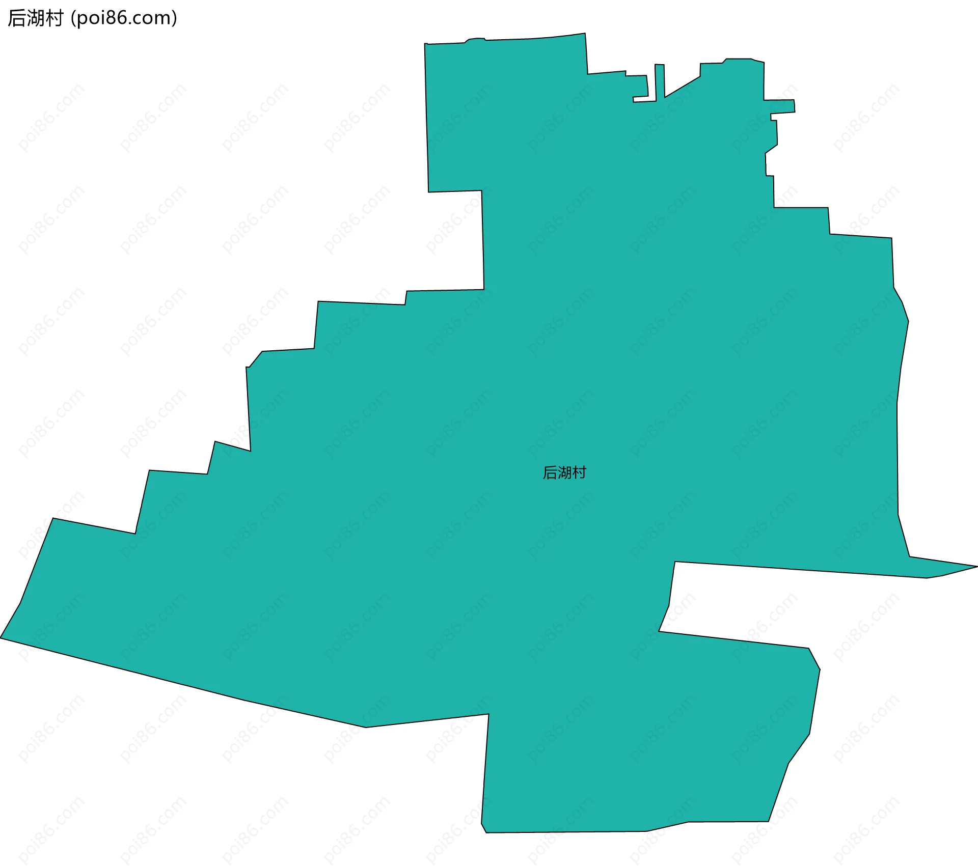 后湖村边界地图