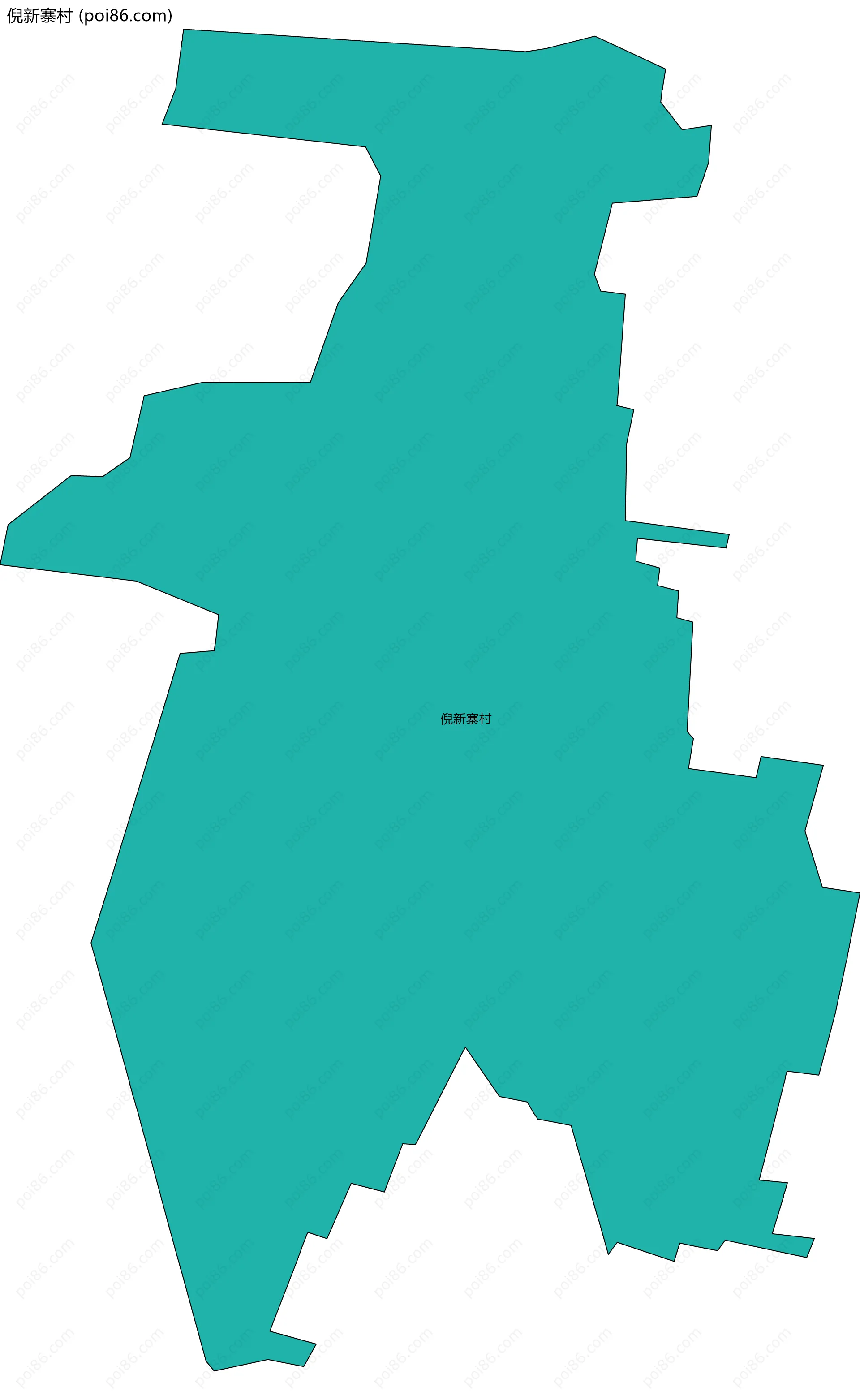 倪新寨村边界地图