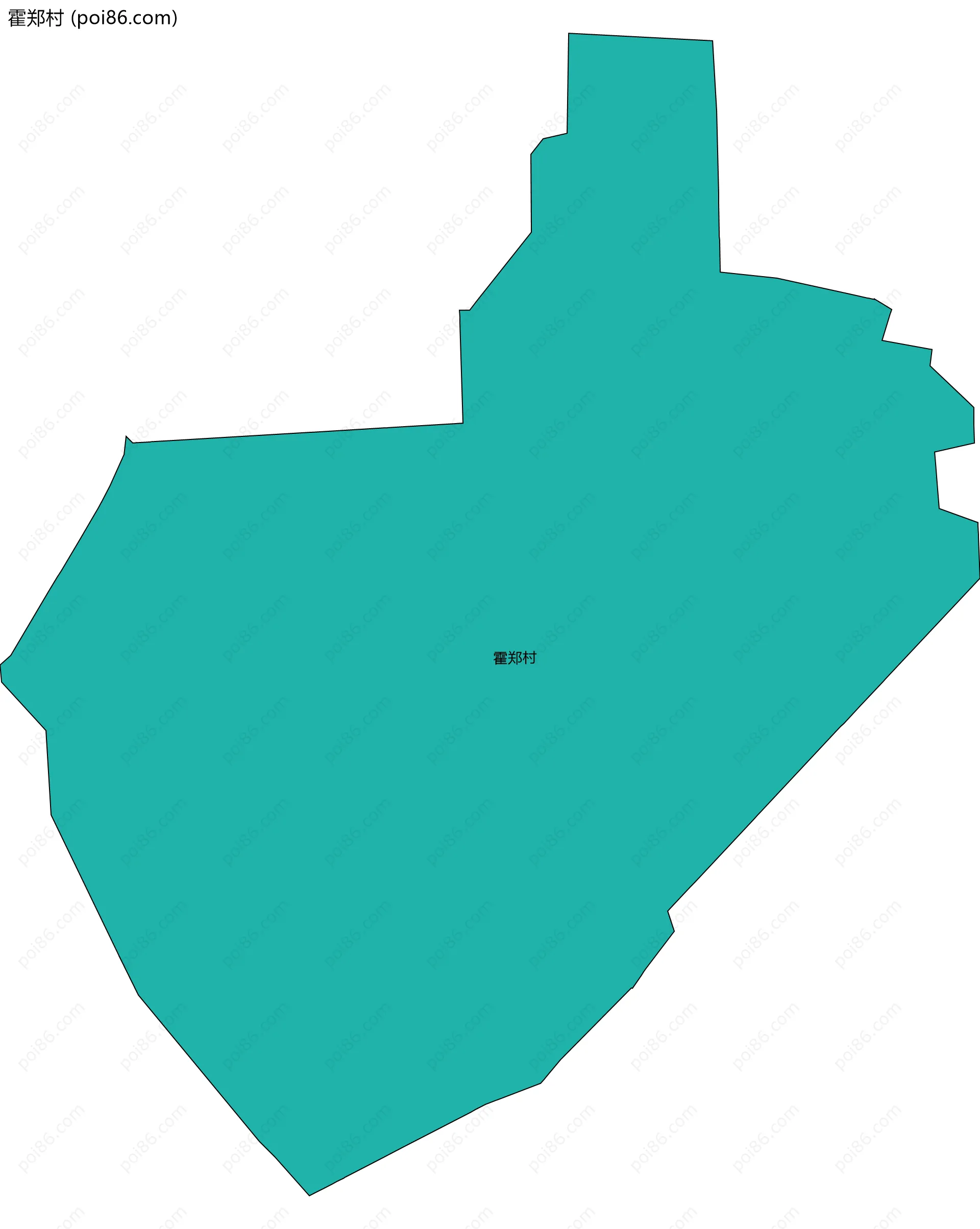 霍郑村边界地图