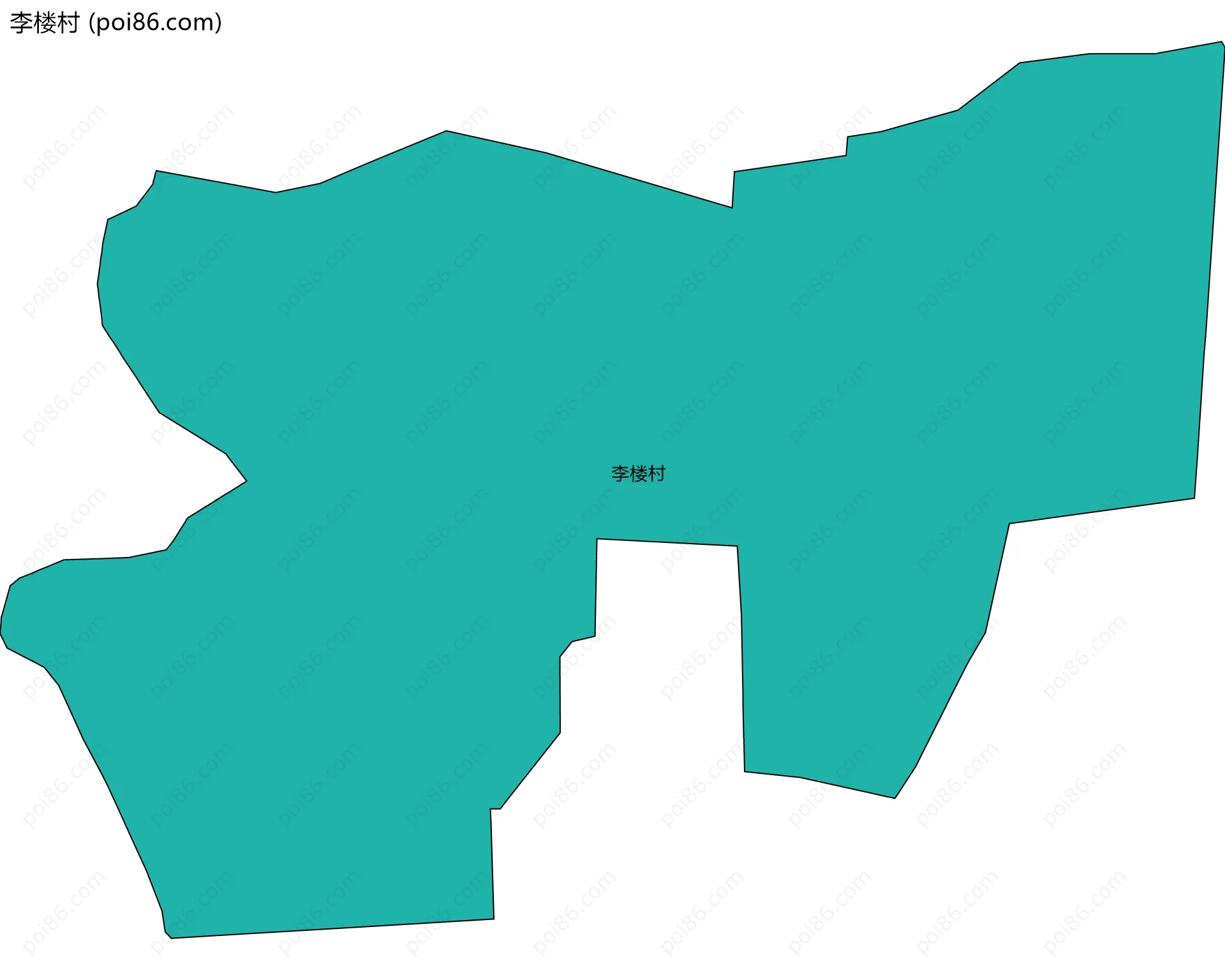 李楼村边界地图