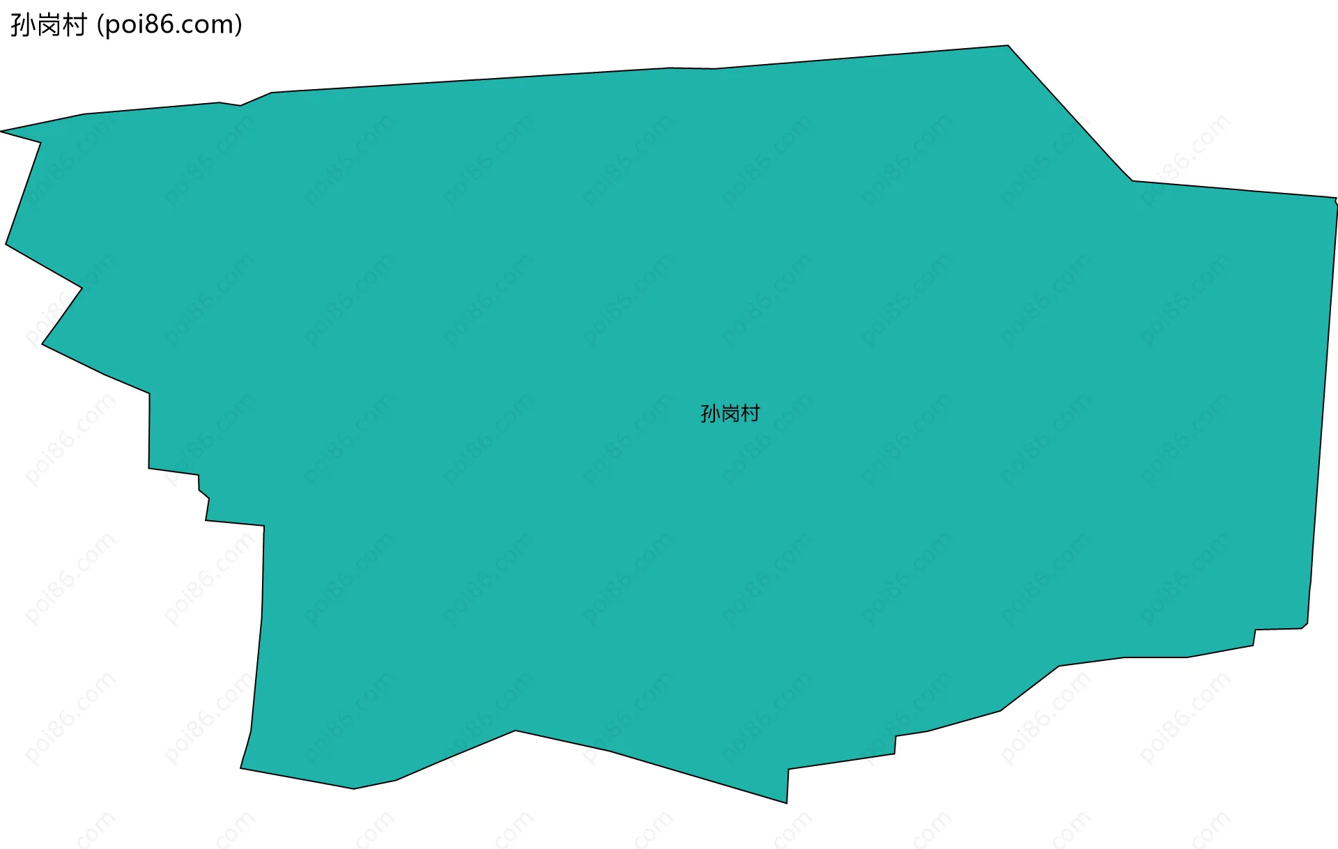 孙岗村边界地图