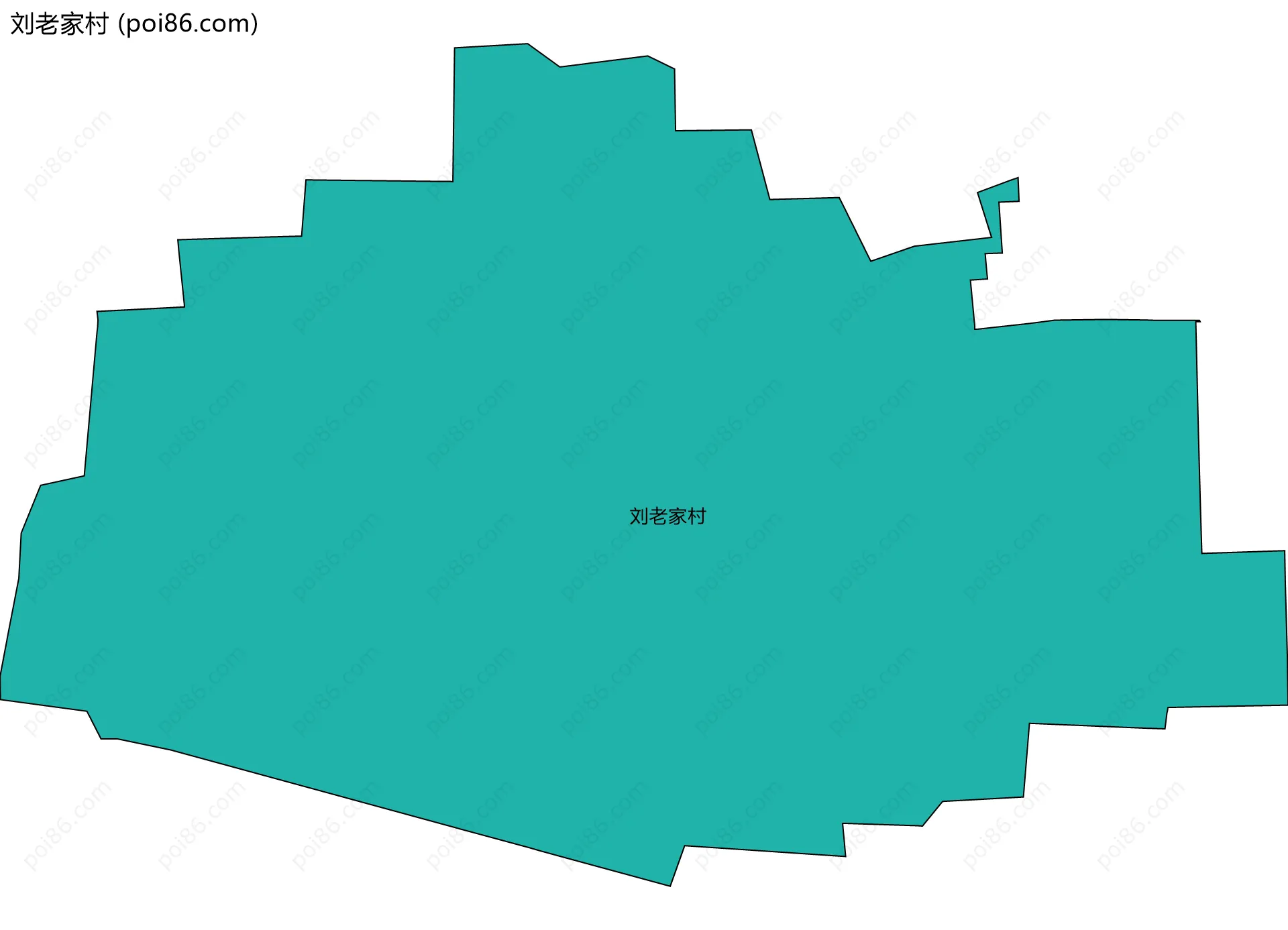 刘老家村边界地图