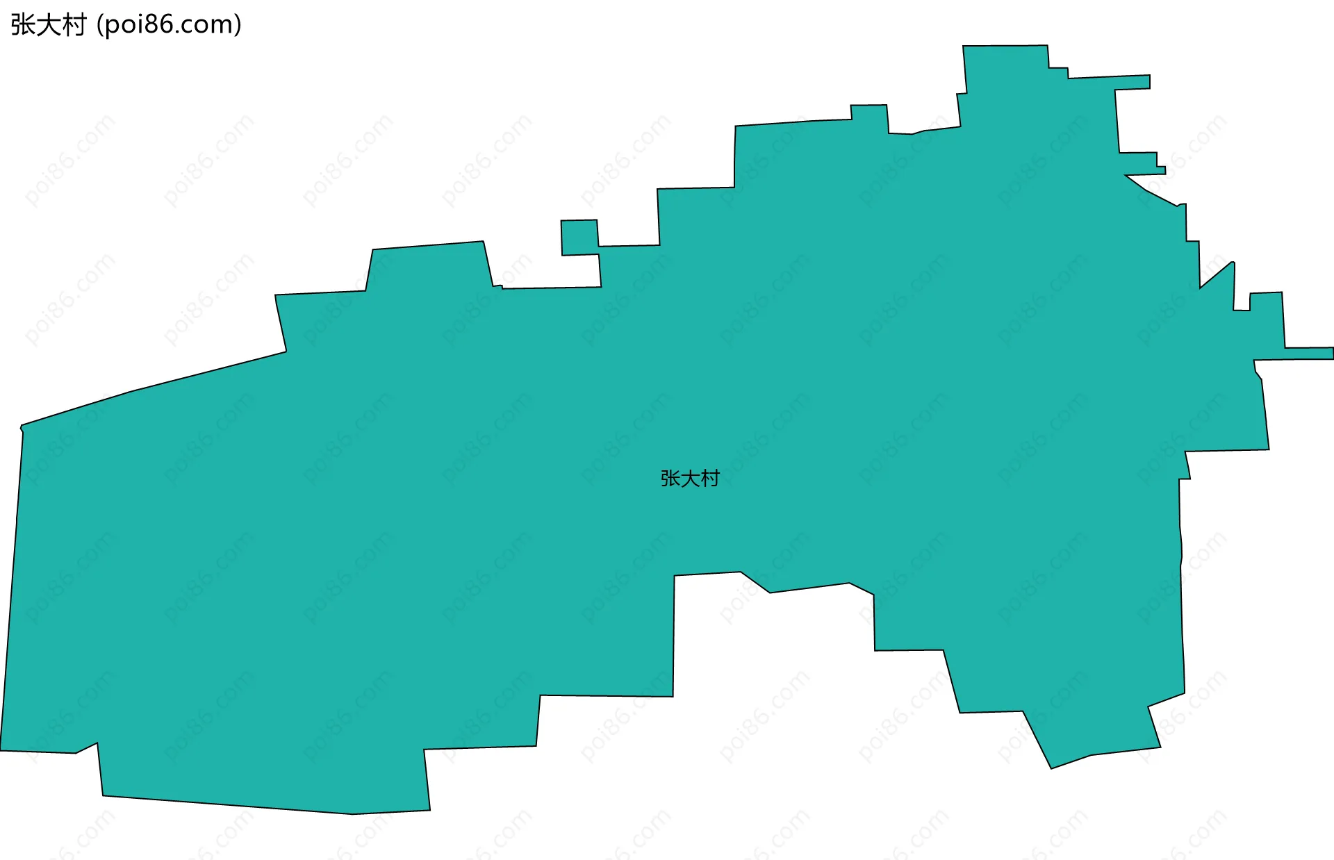 张大村边界地图