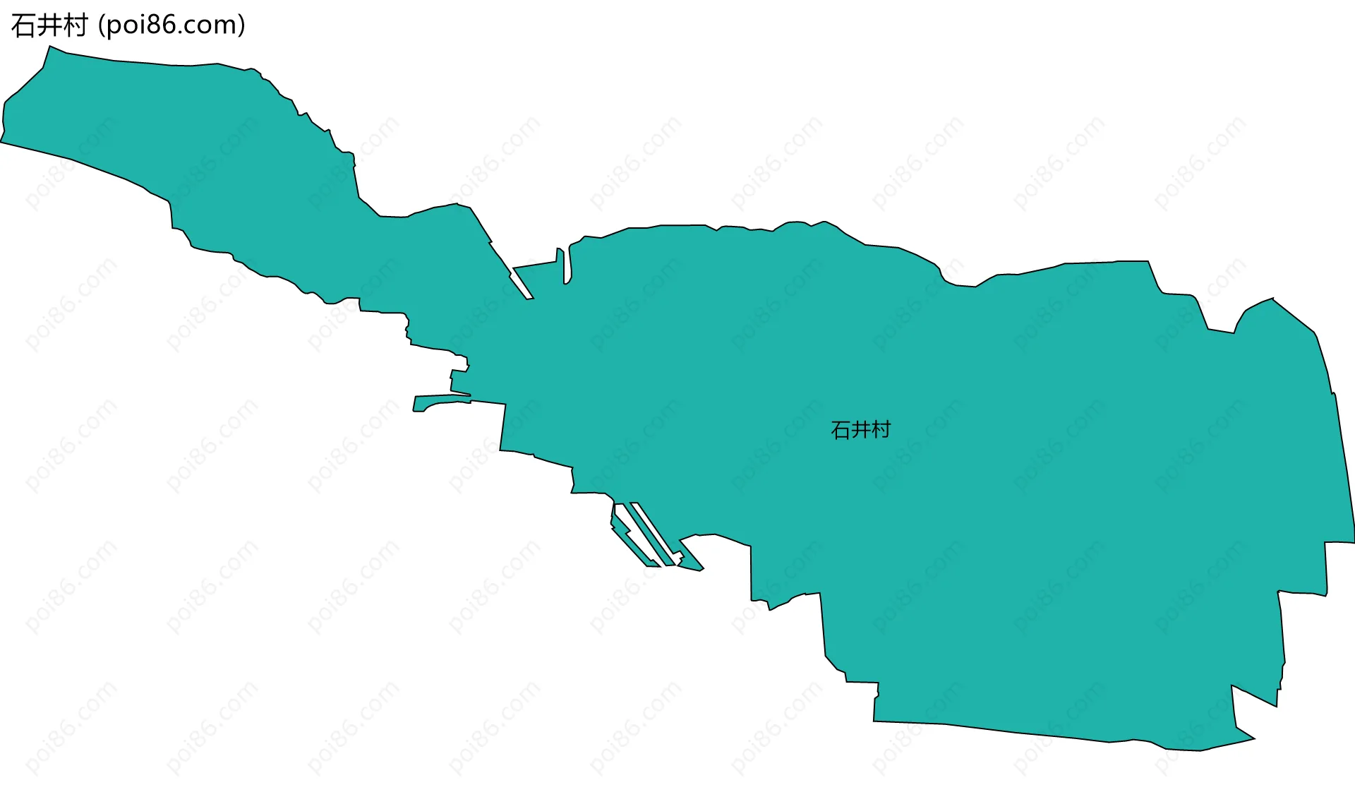 石井村边界地图