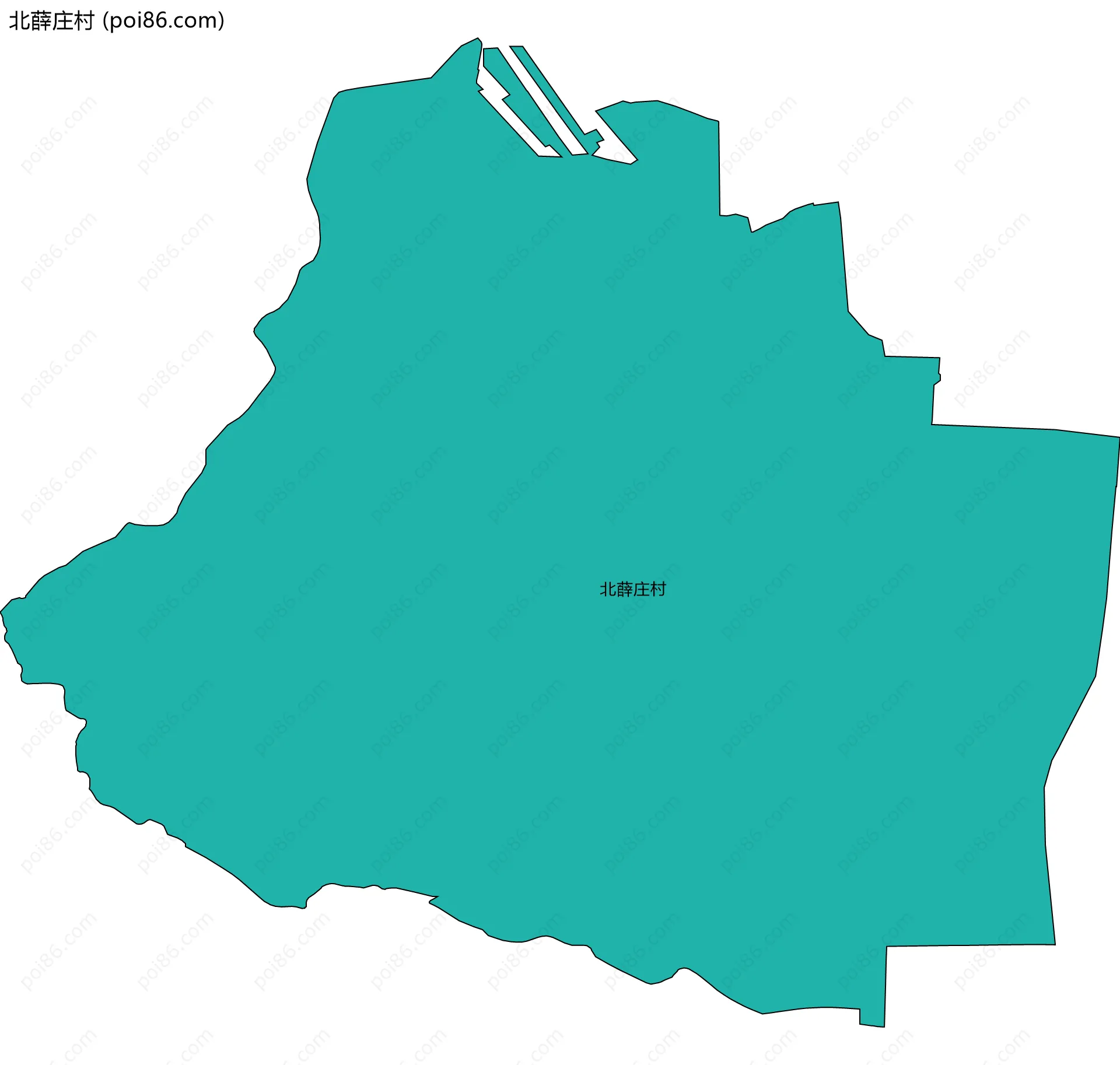 北薛庄村边界地图