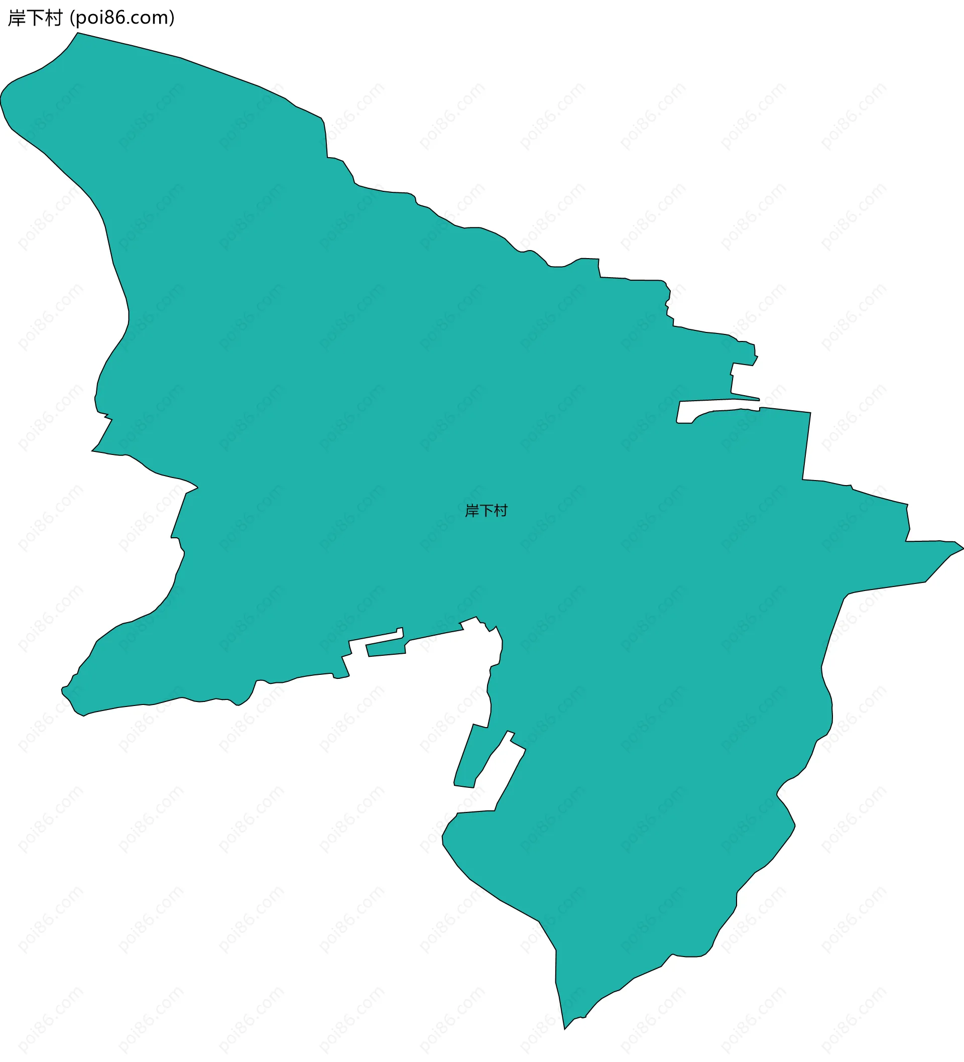 岸下村边界地图