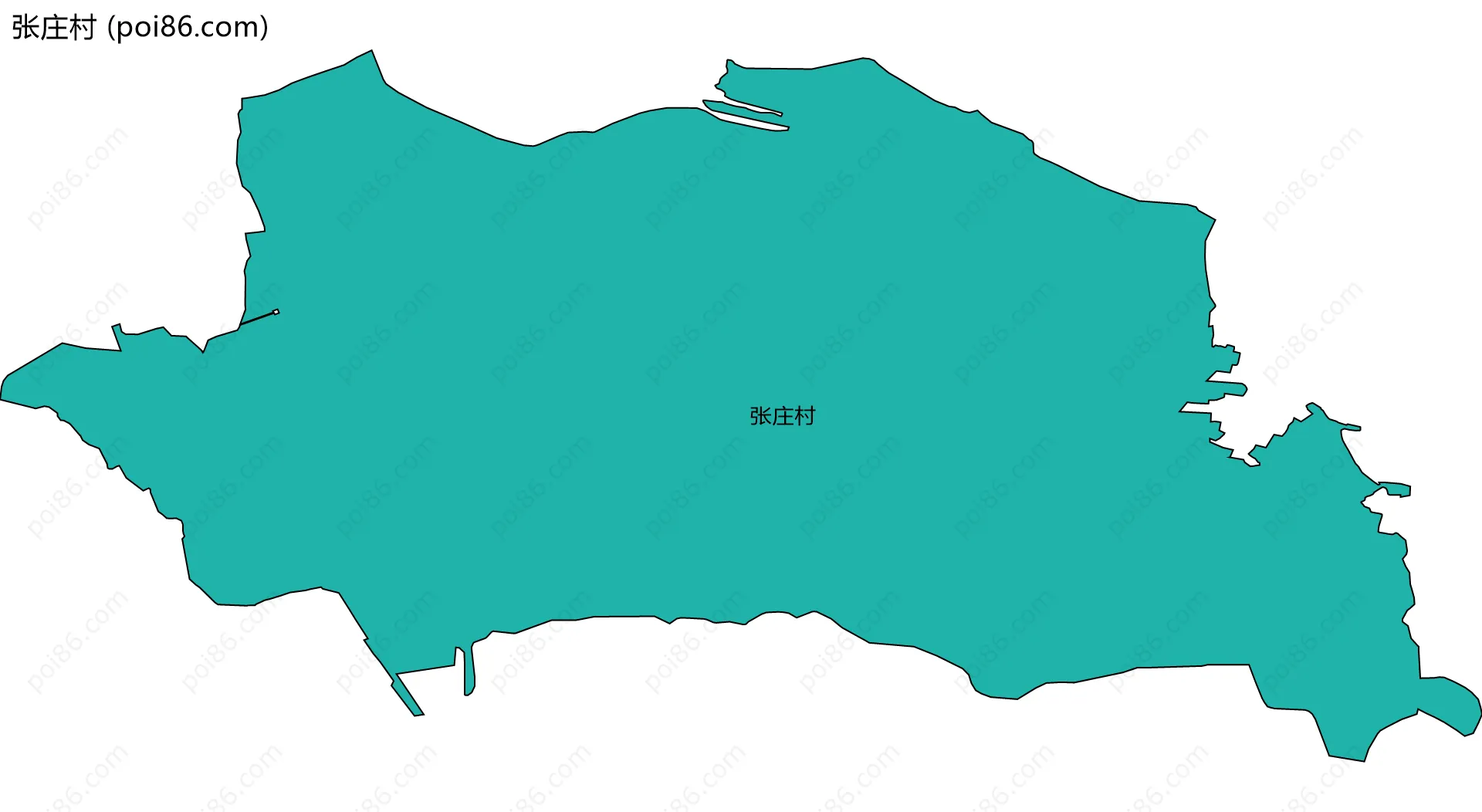 张庄村边界地图
