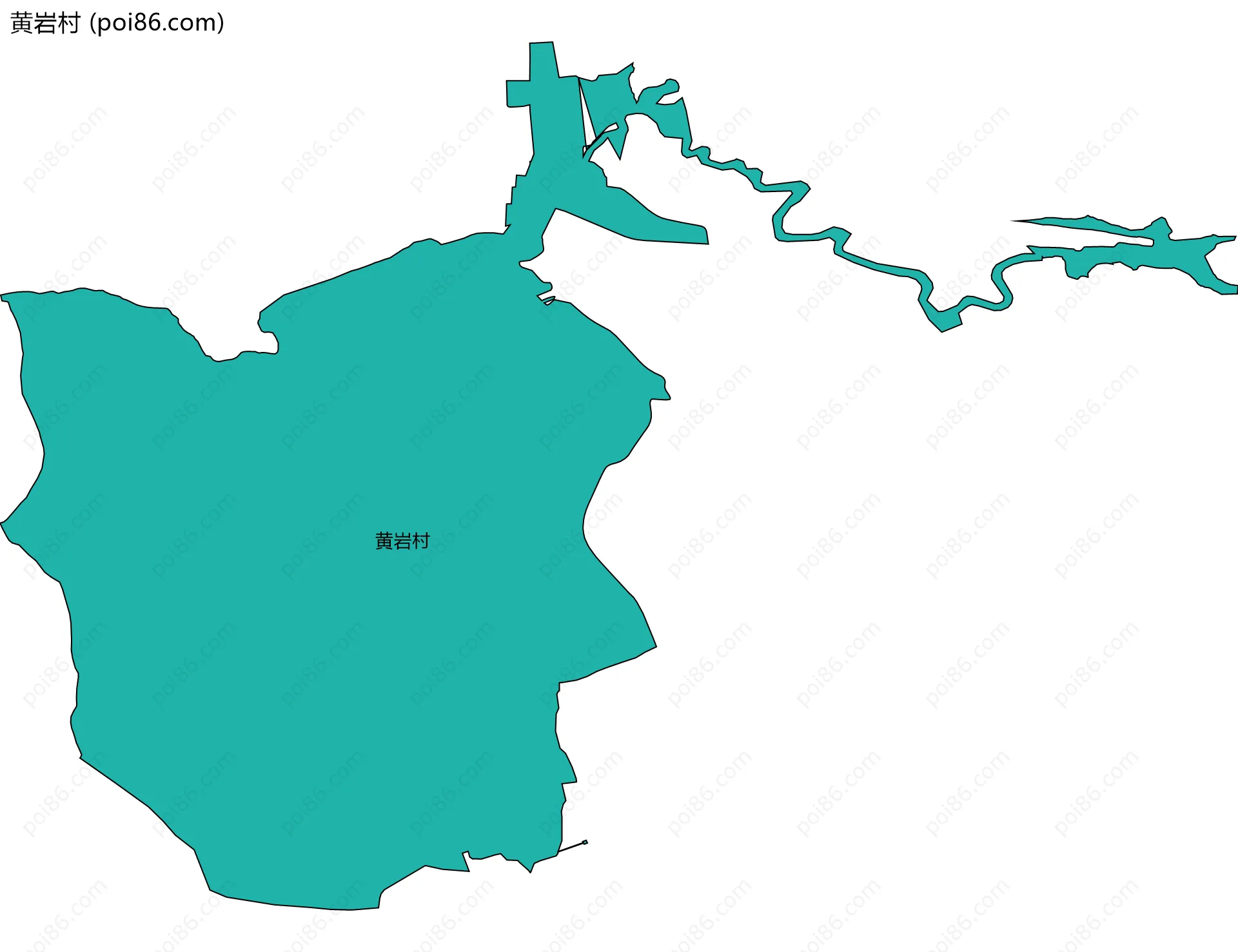 黄岩村边界地图