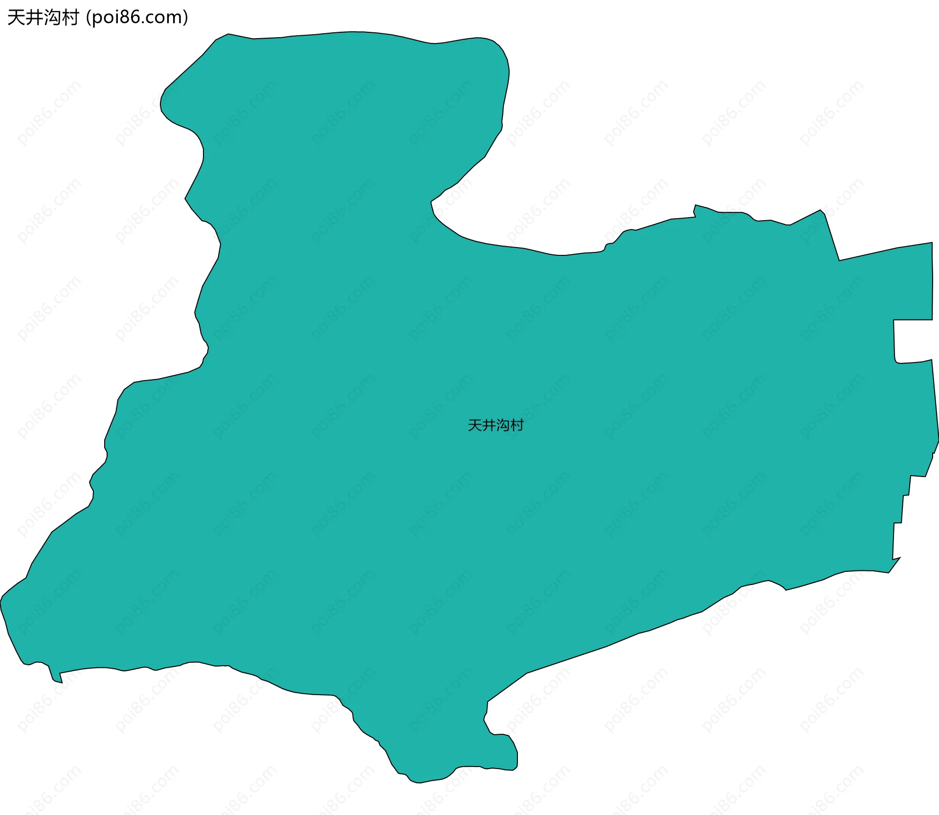 天井沟村边界地图