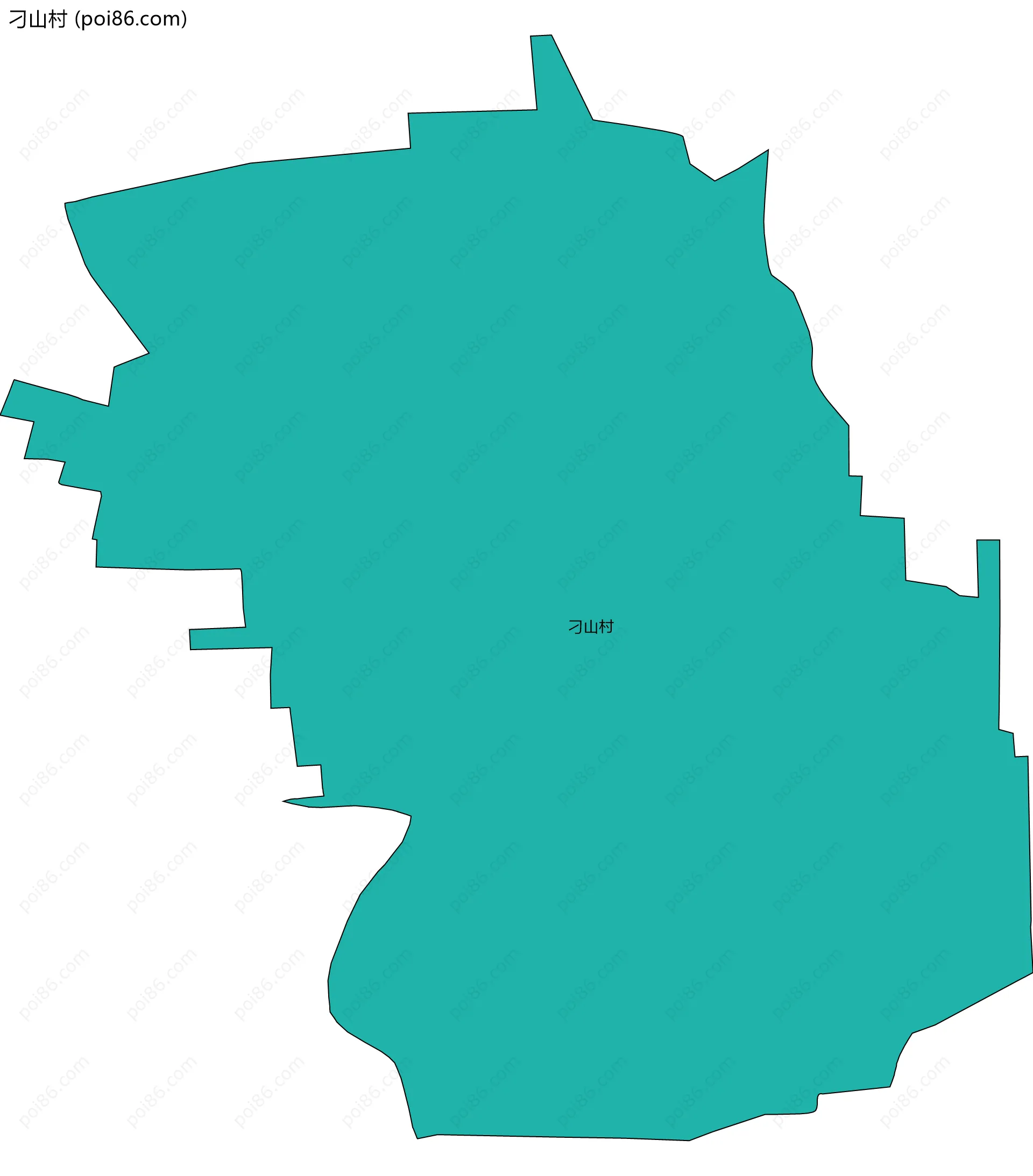 刁山村边界地图