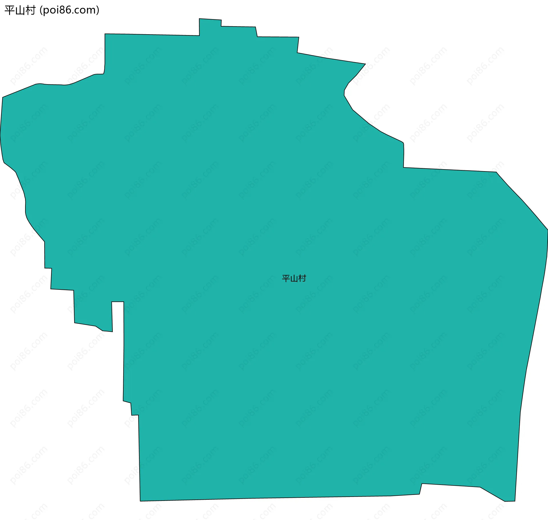 平山村边界地图