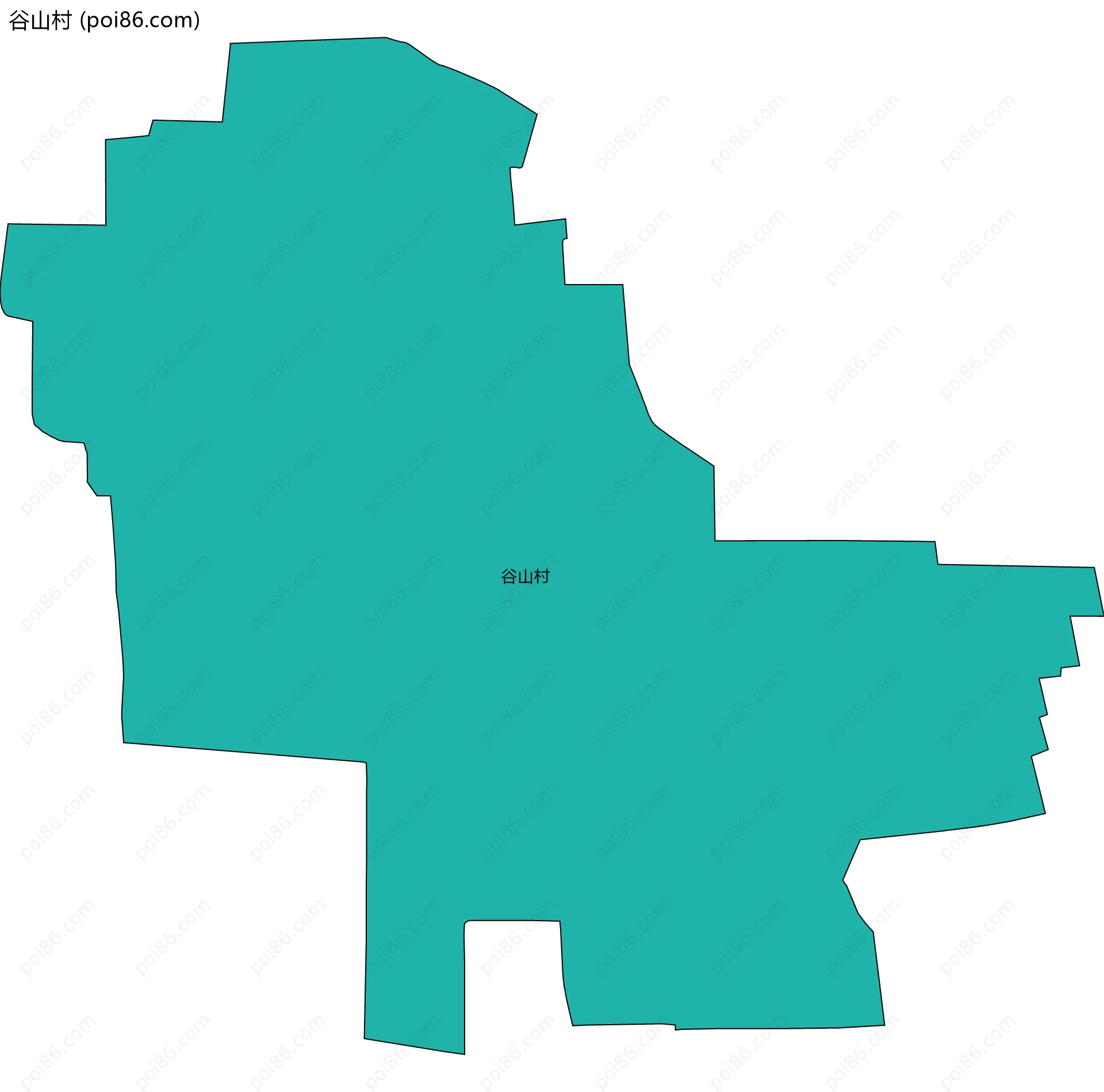 谷山村边界地图