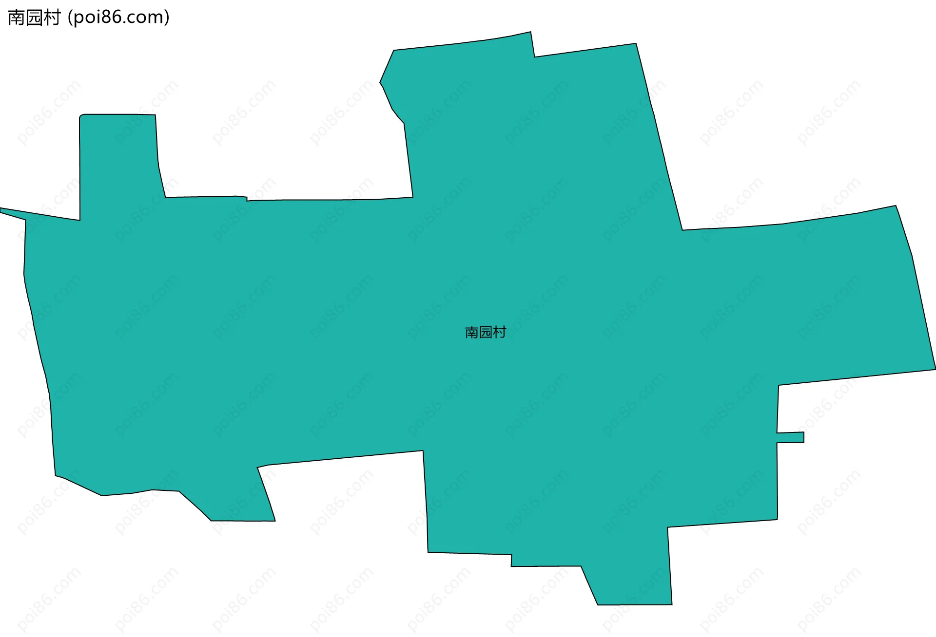 南园村边界地图