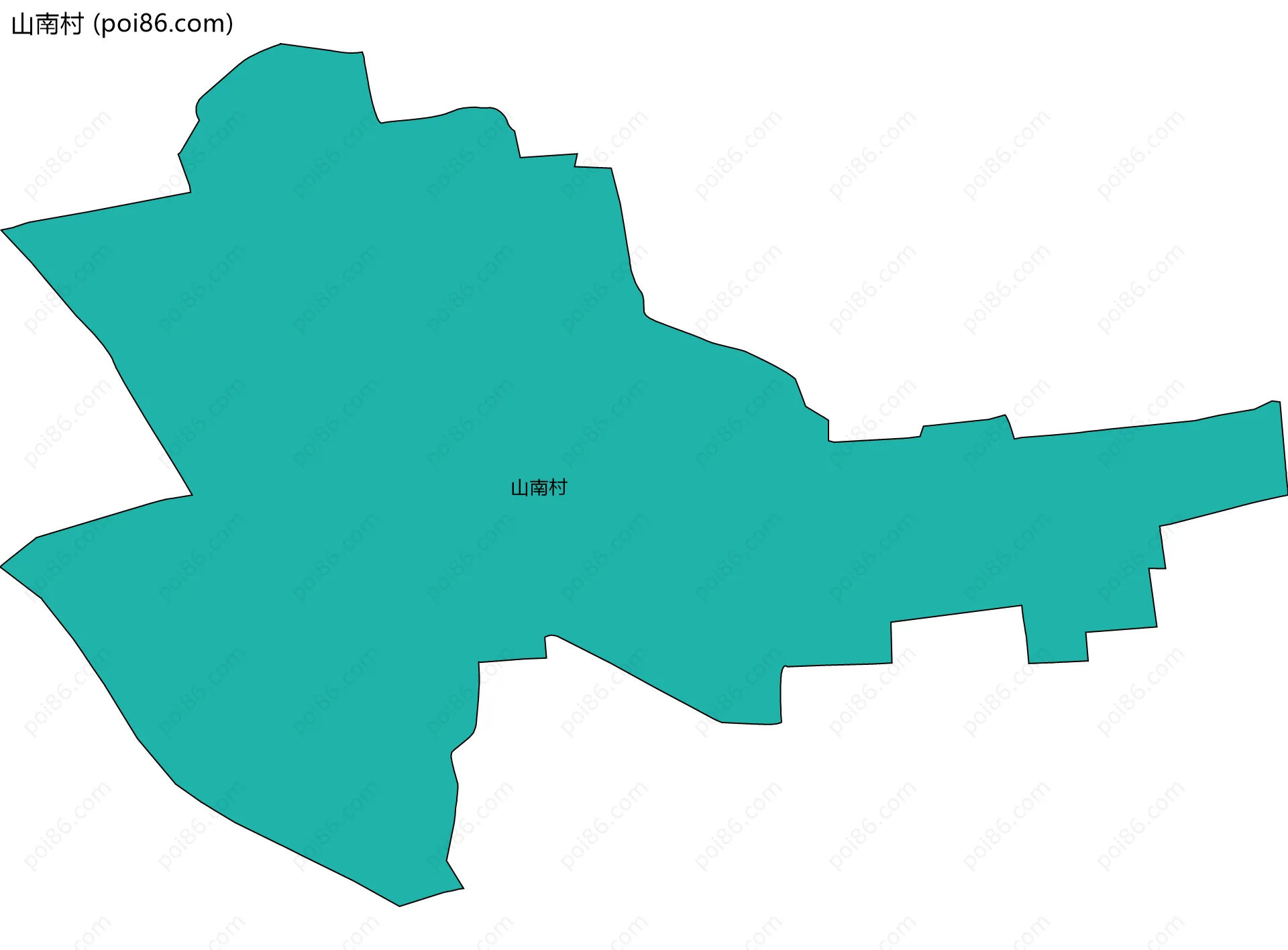 山南村边界地图