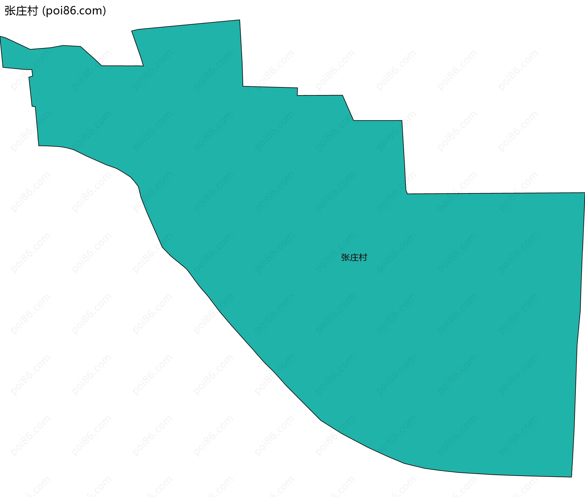 张庄村边界地图