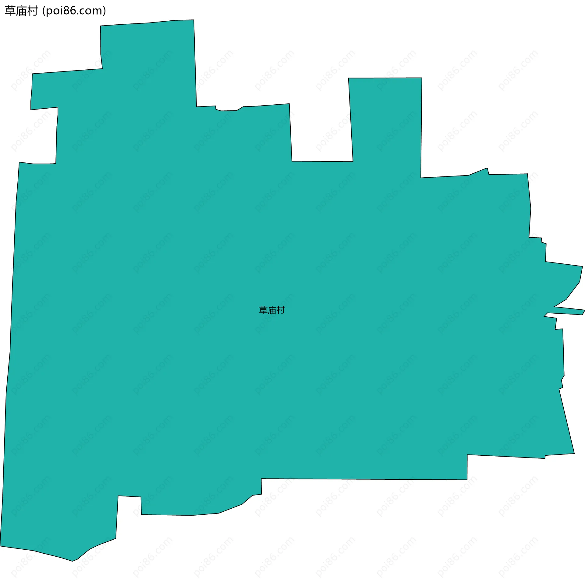 草庙村边界地图