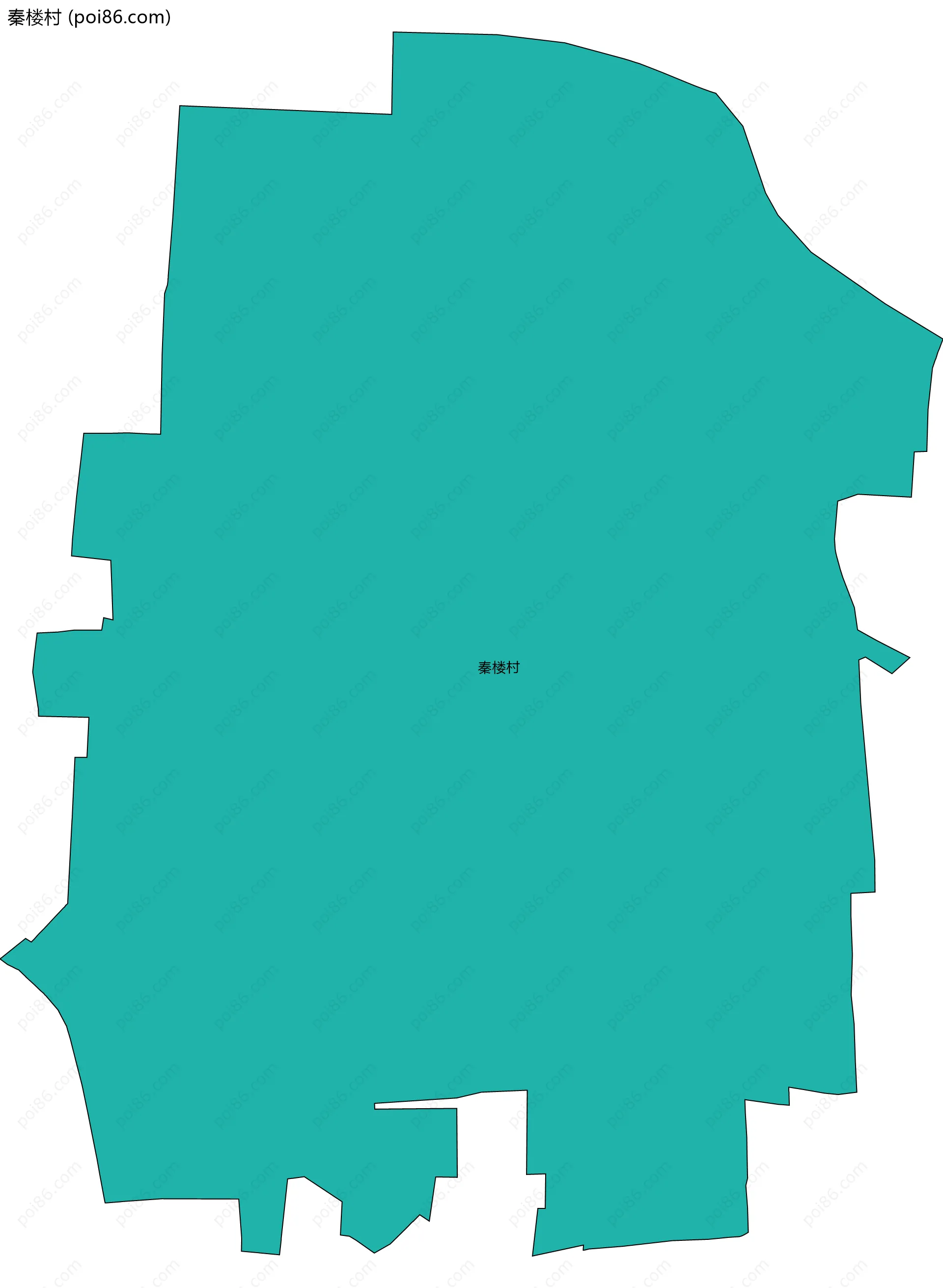 秦楼村边界地图