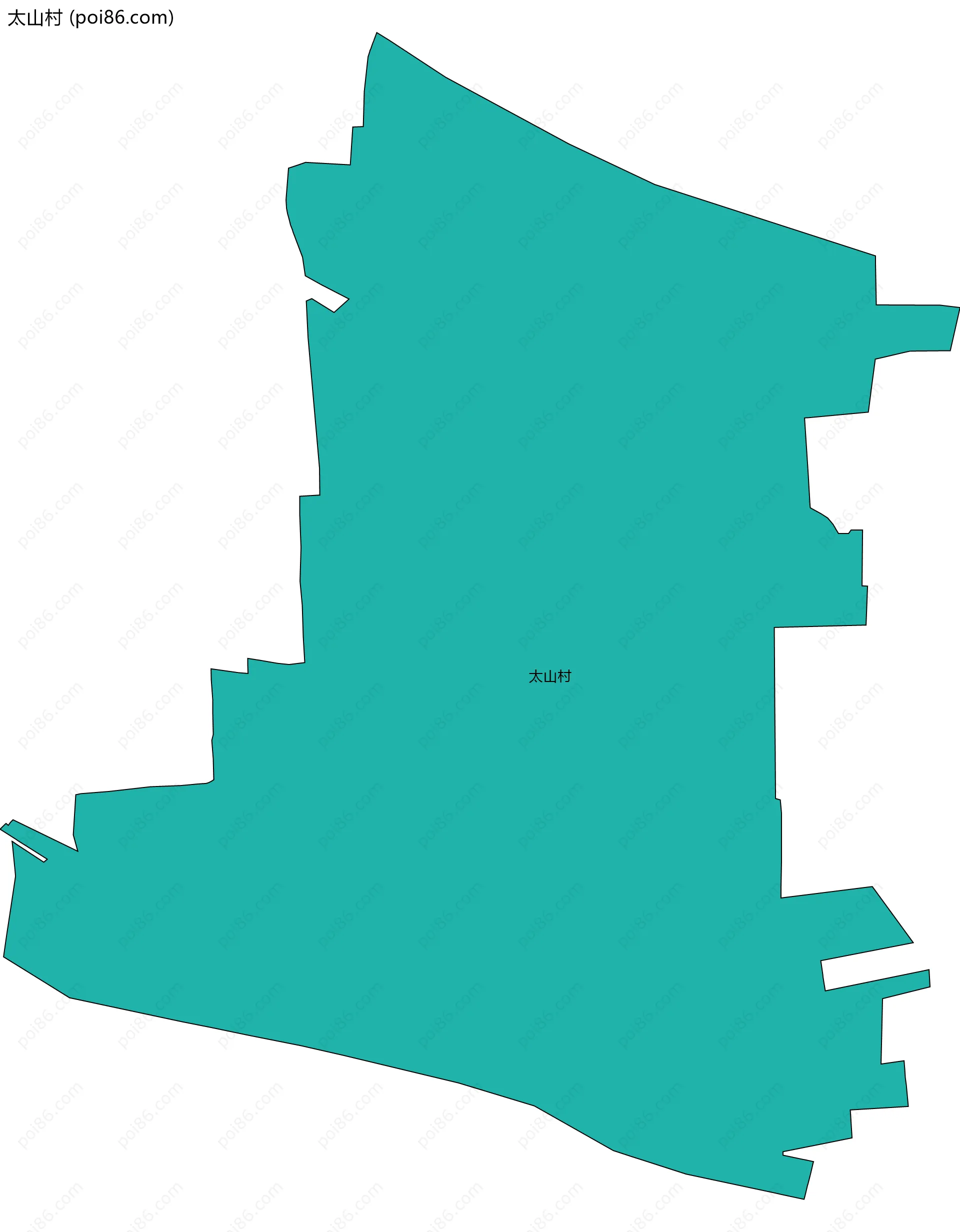 太山村边界地图