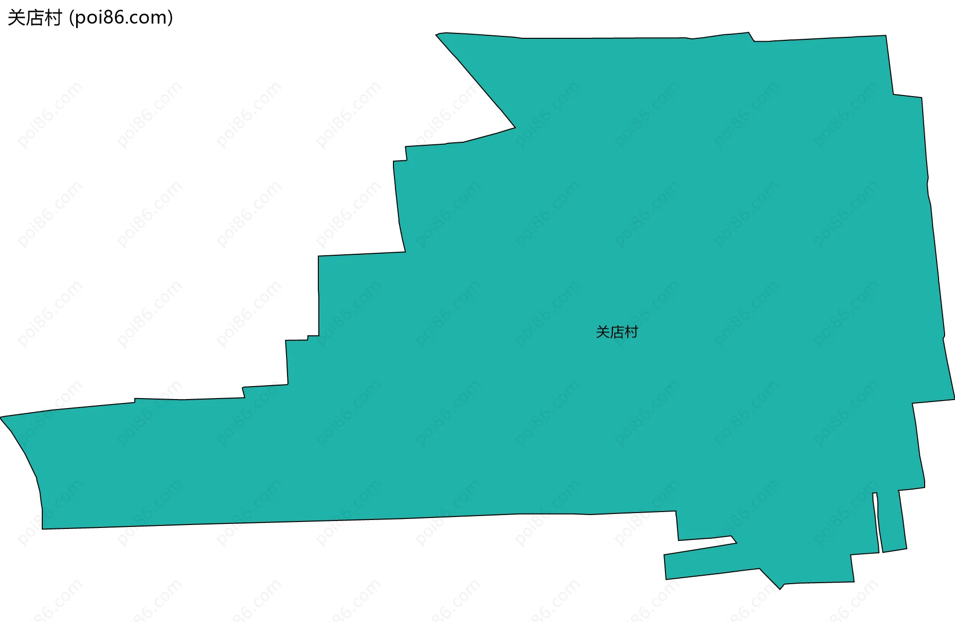 关店村边界地图