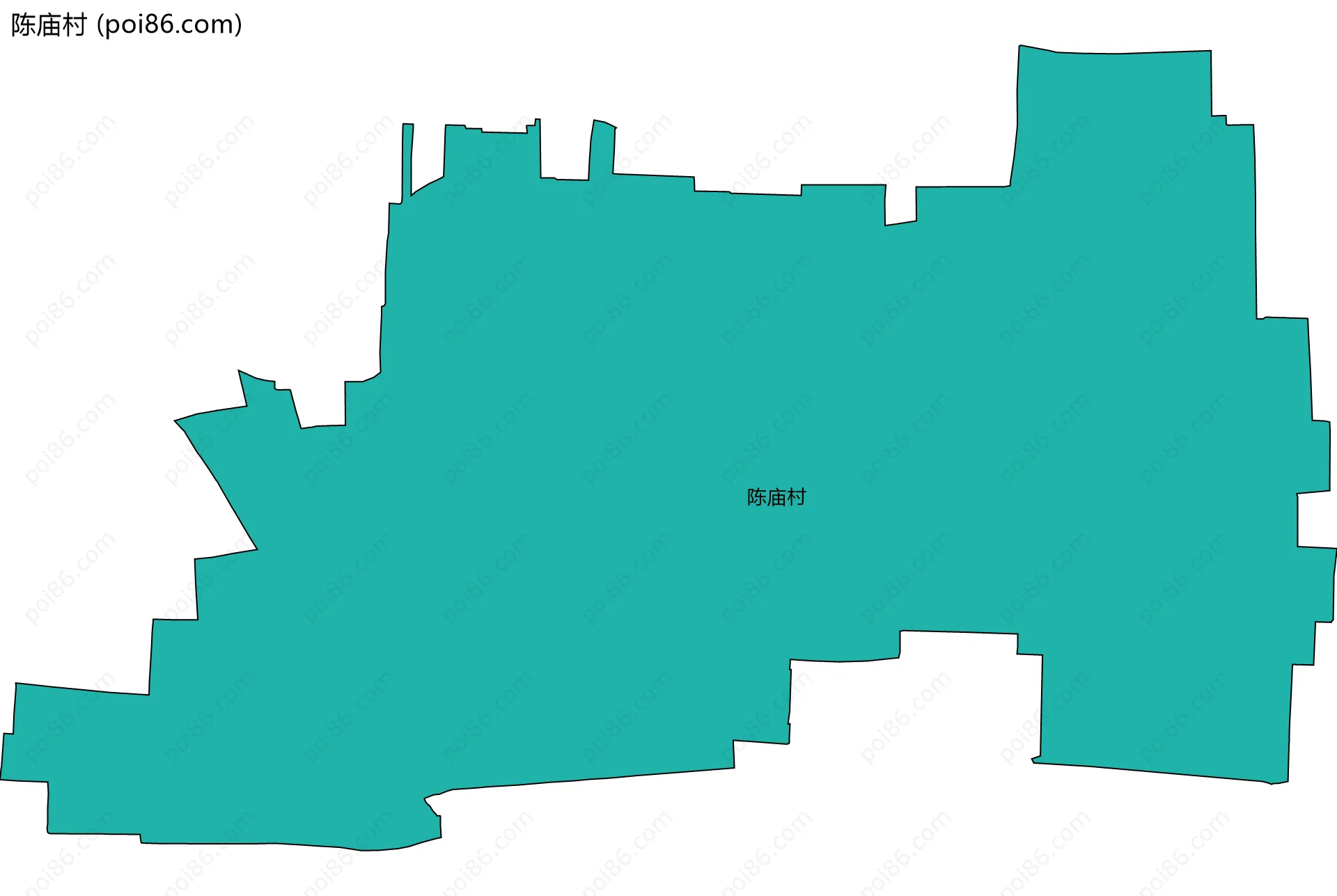 陈庙村边界地图