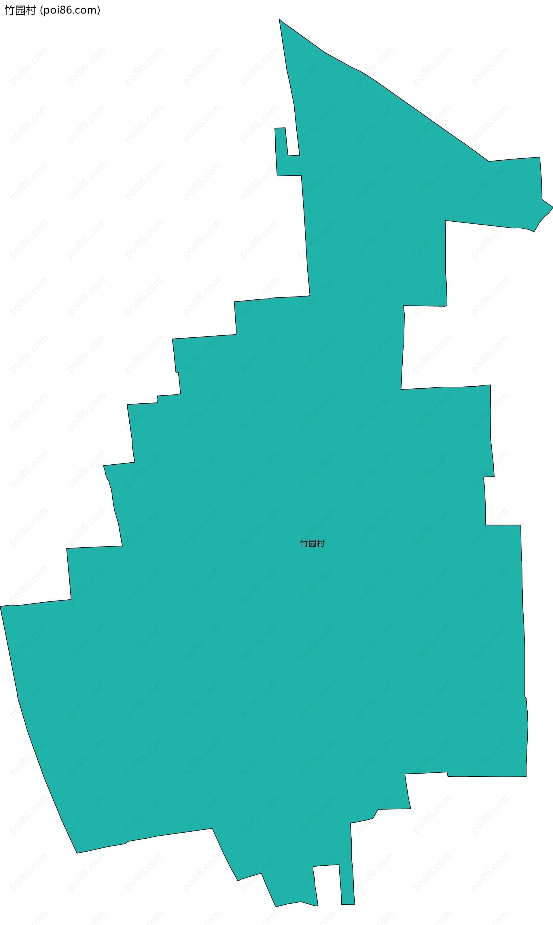 竹园村边界地图