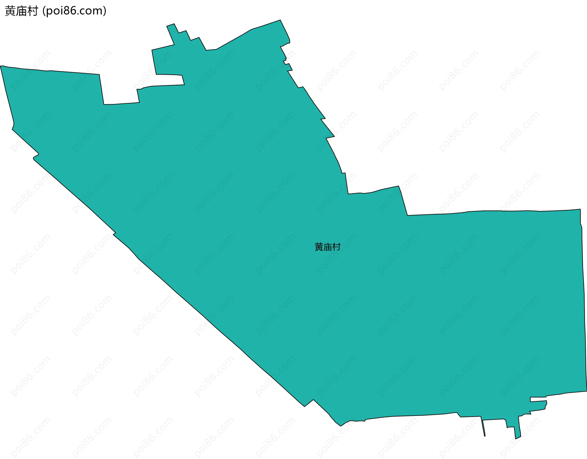 黄庙村边界地图
