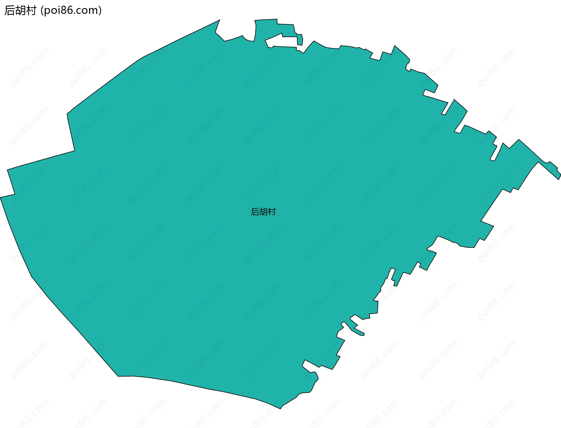 后胡村边界地图