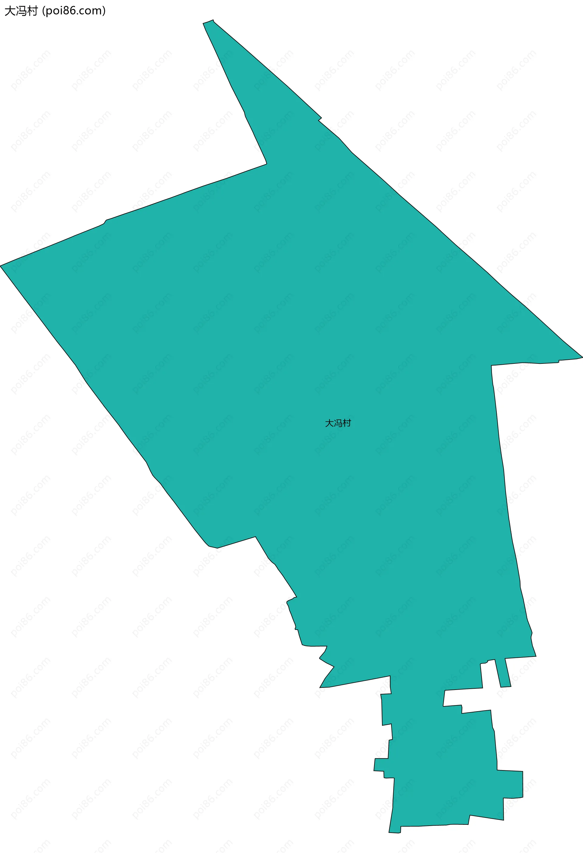 大冯村边界地图