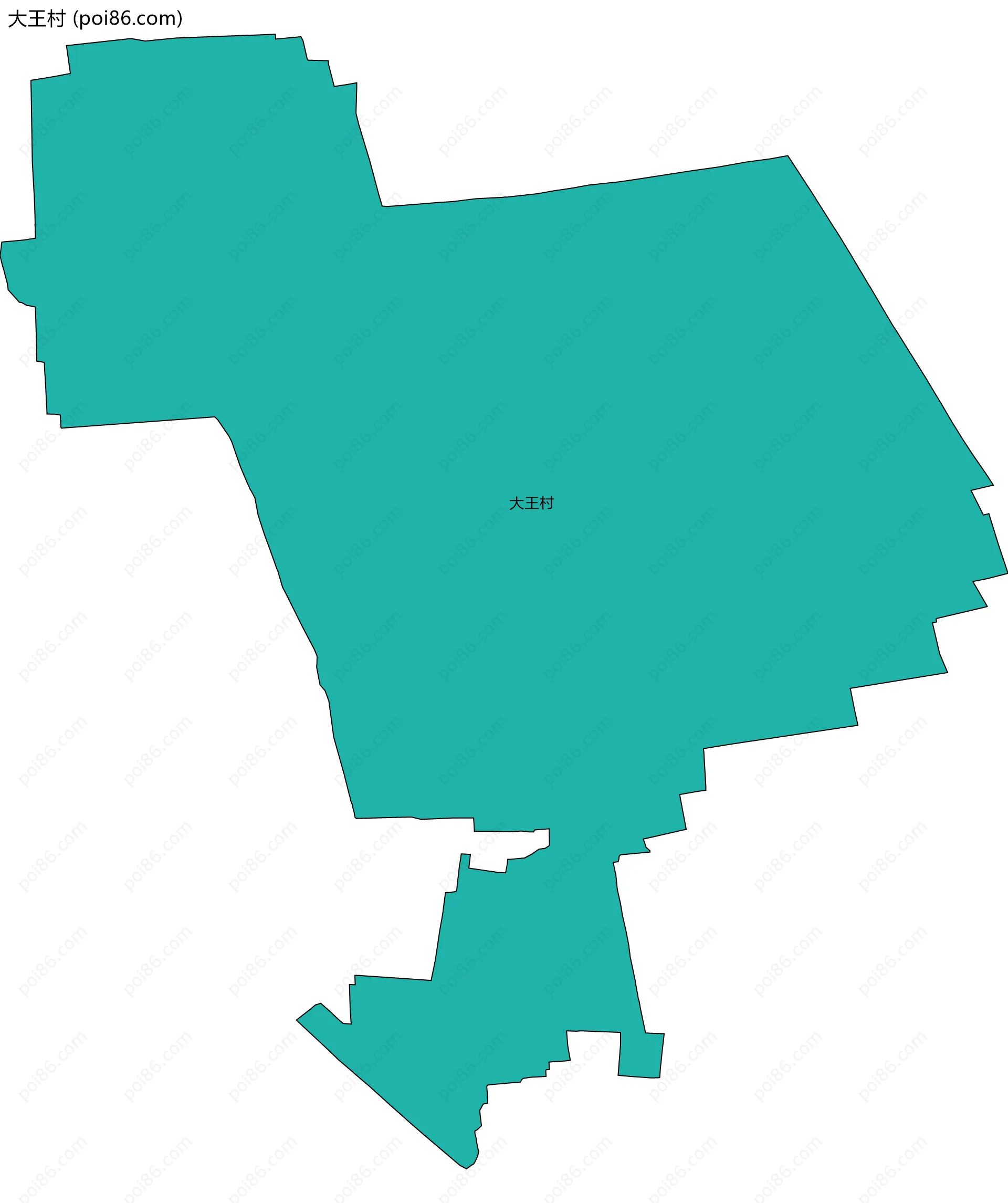 大王村边界地图