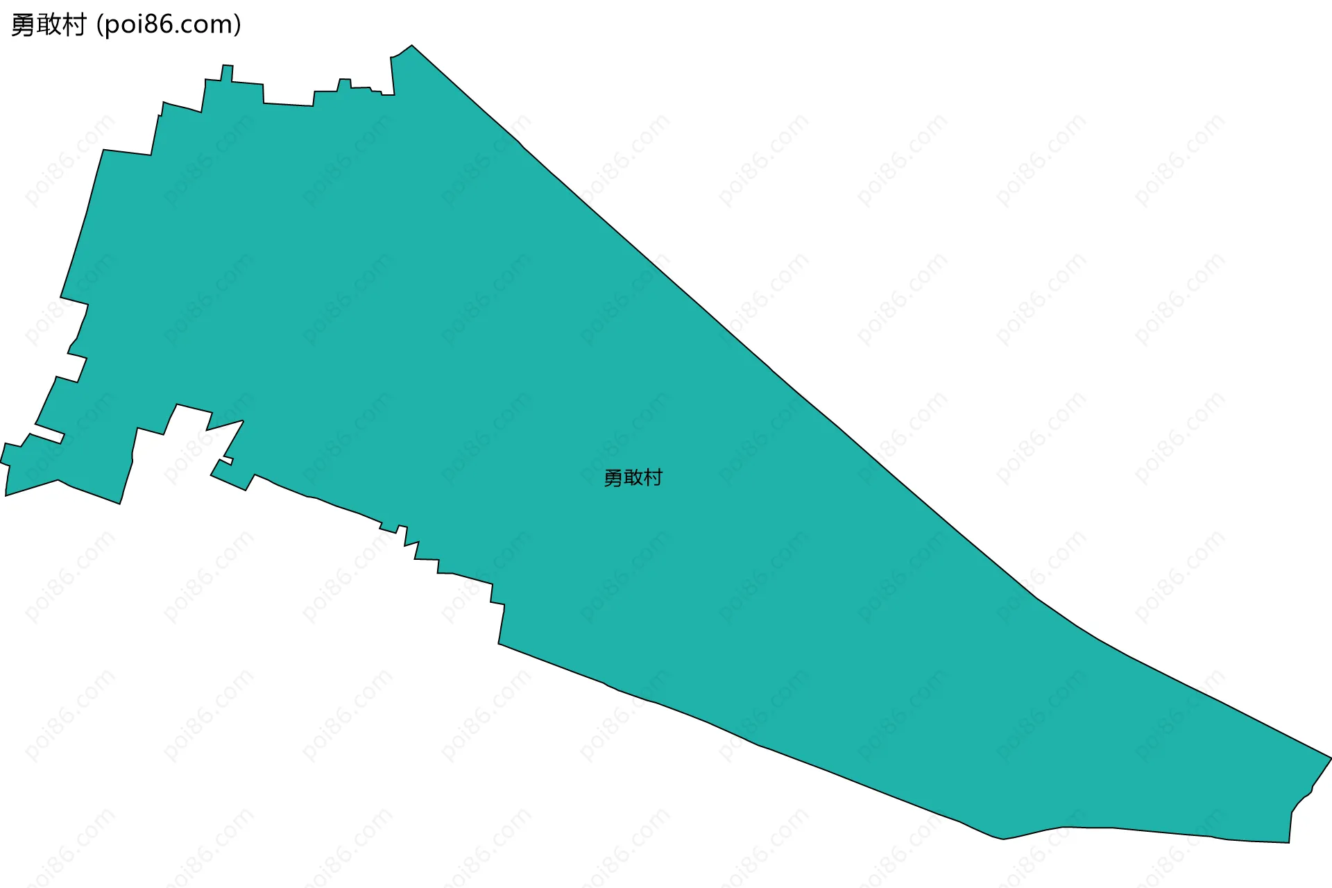 勇敢村边界地图