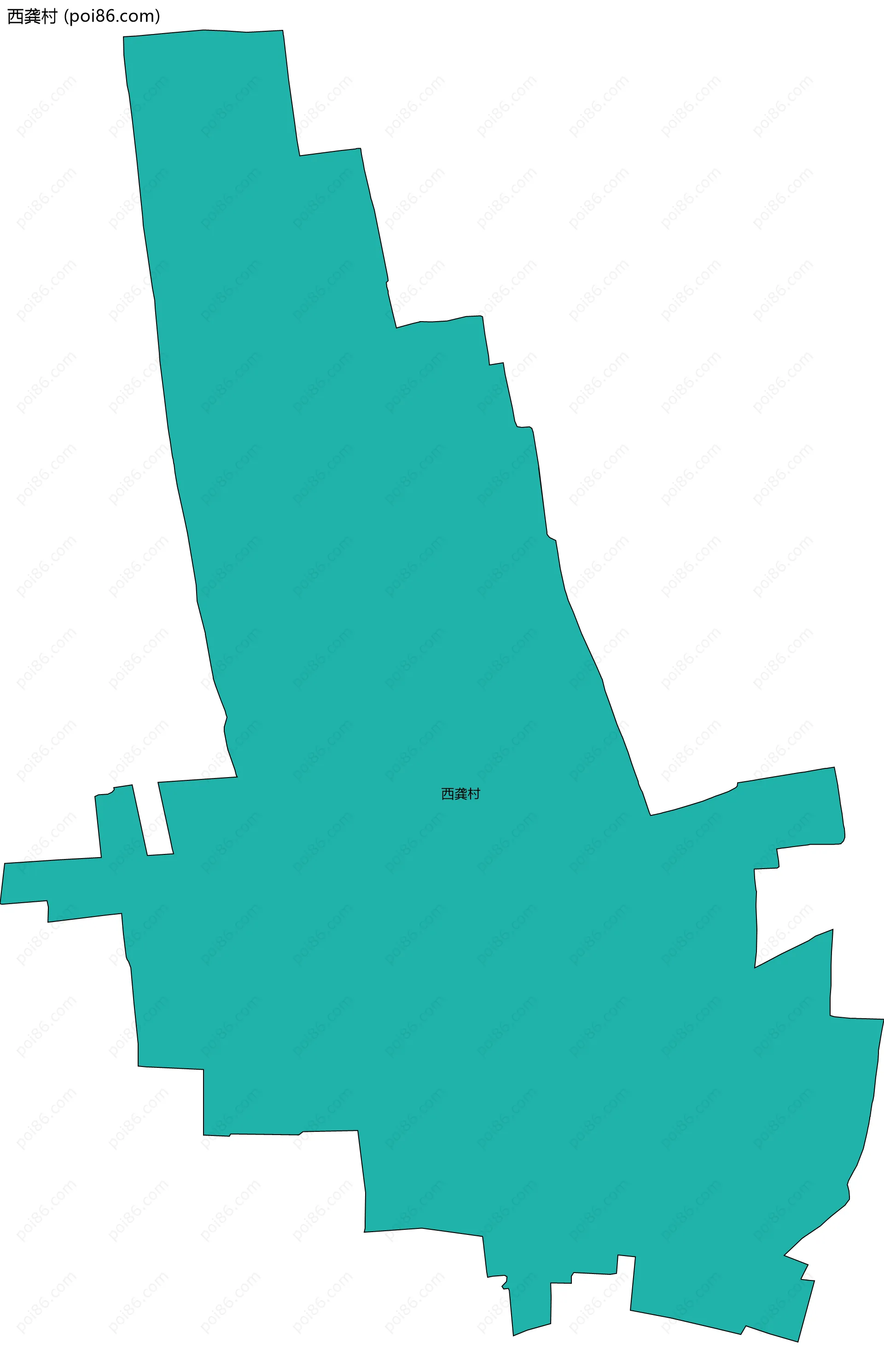 西龚村边界地图