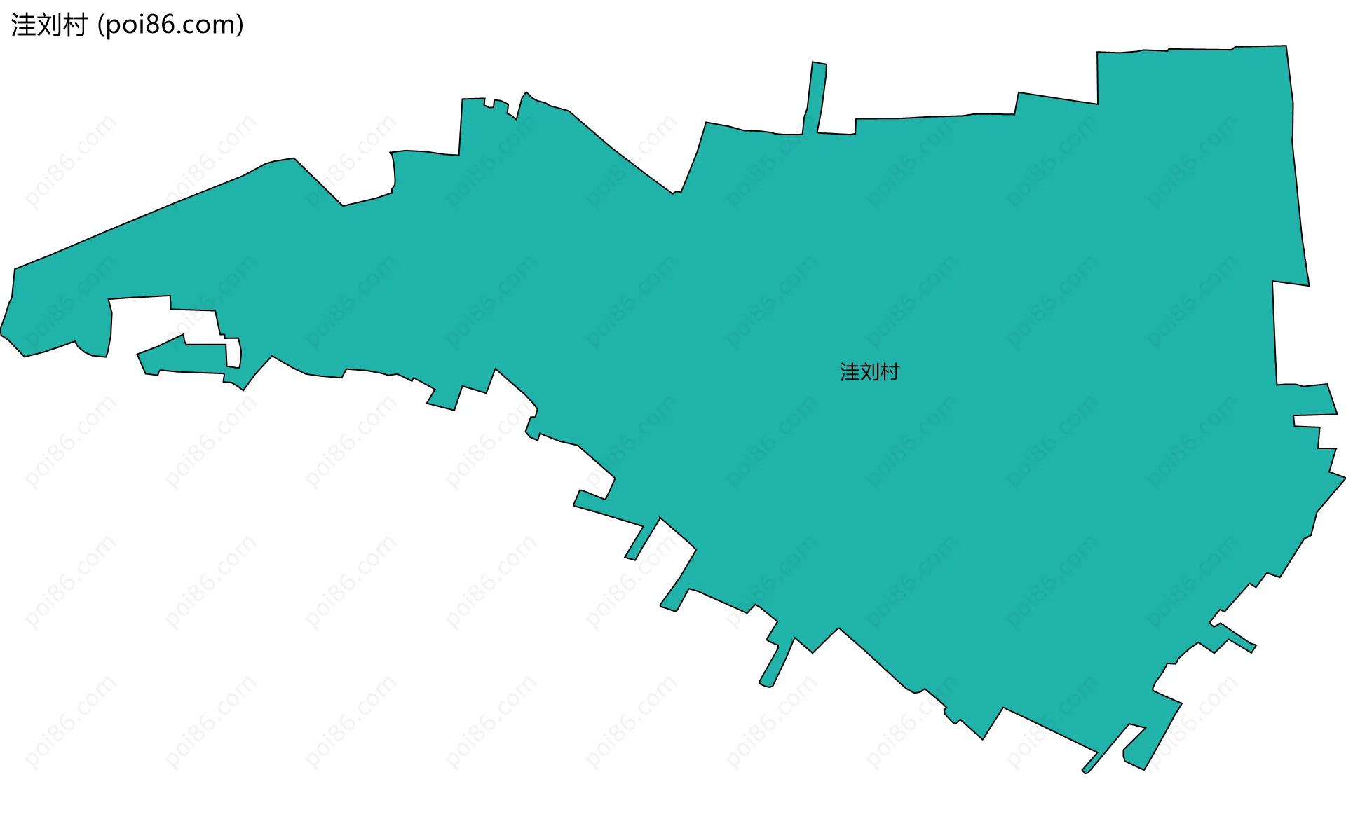 洼刘村边界地图