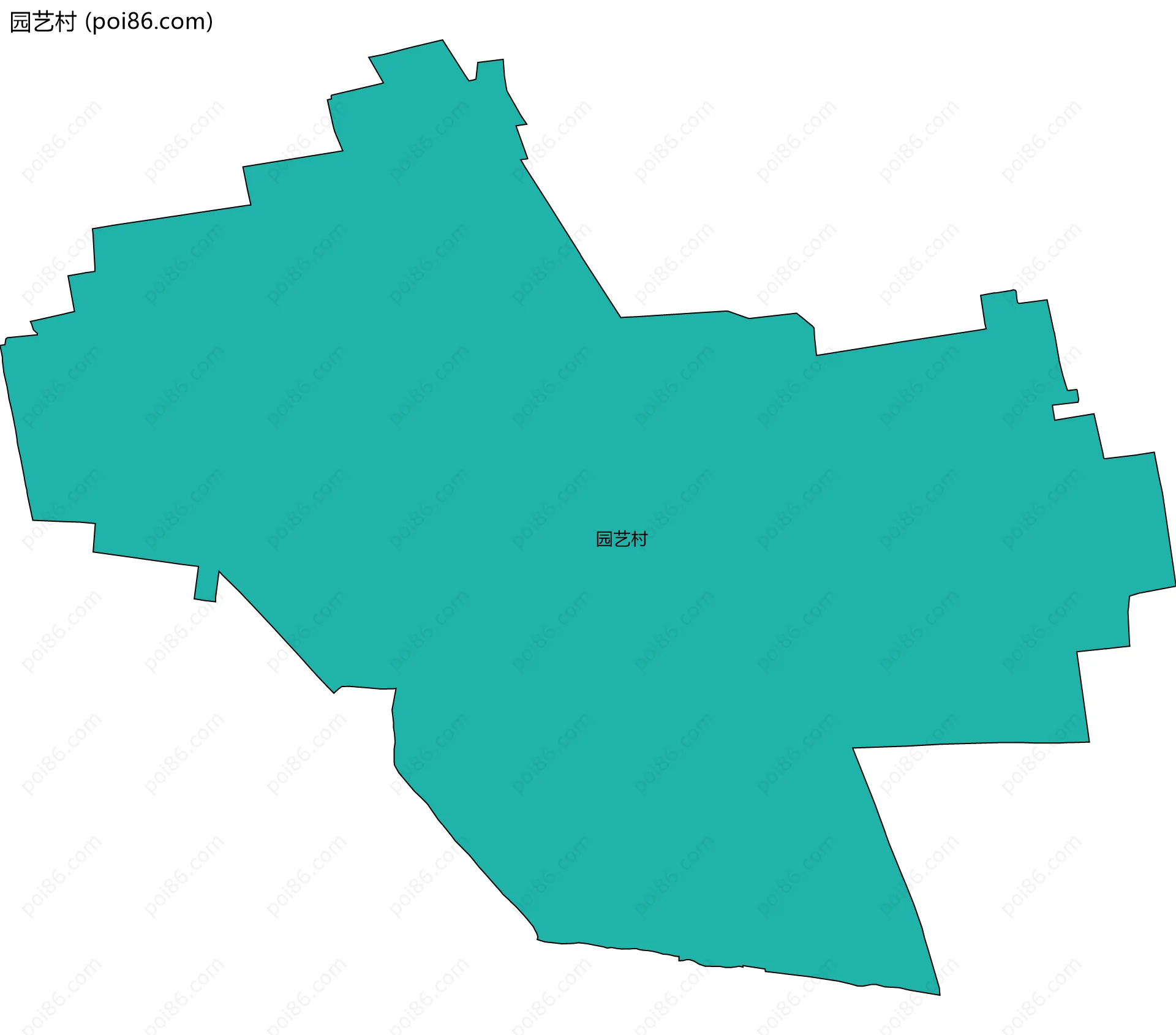 园艺村边界地图