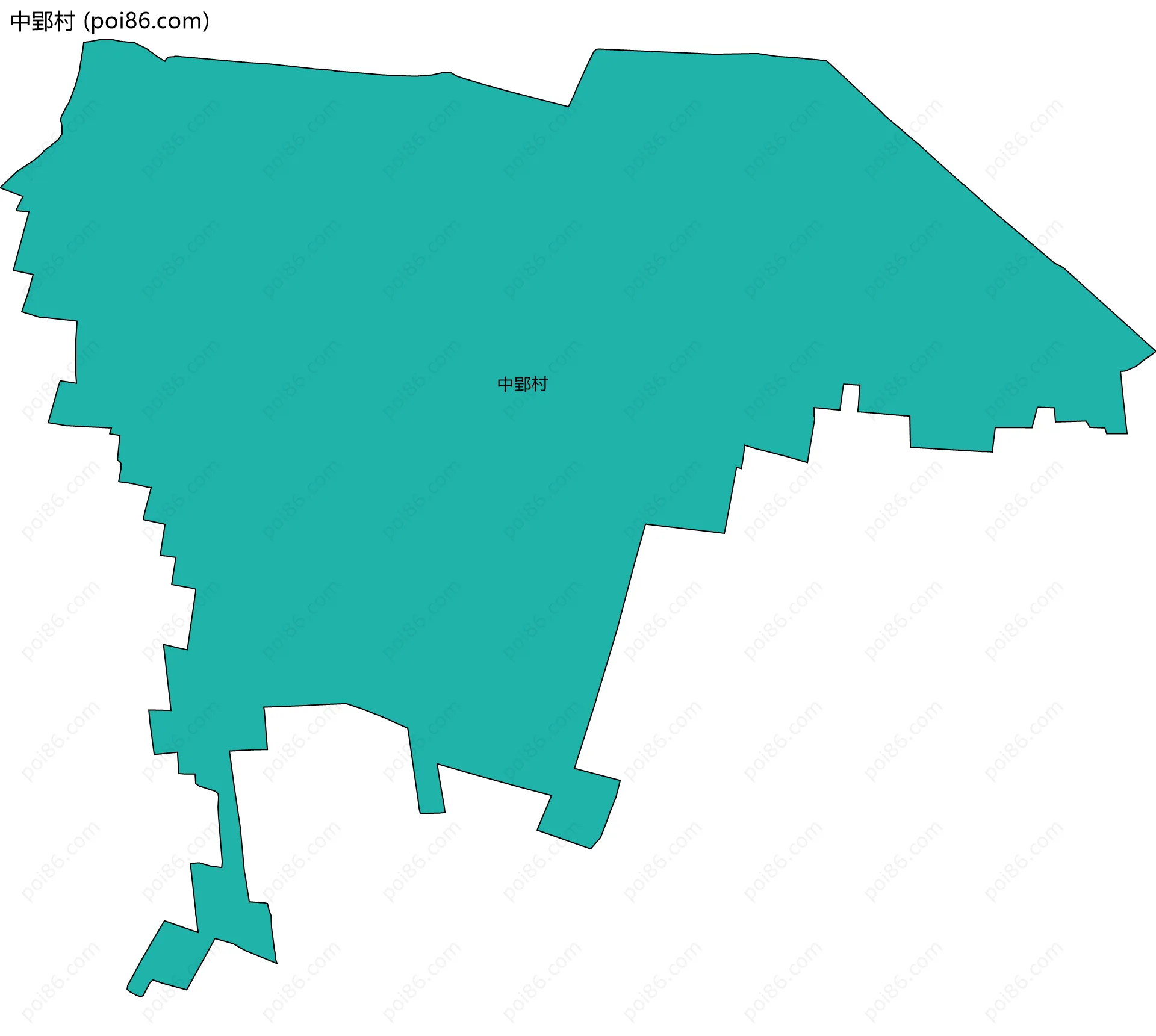 中郢村边界地图