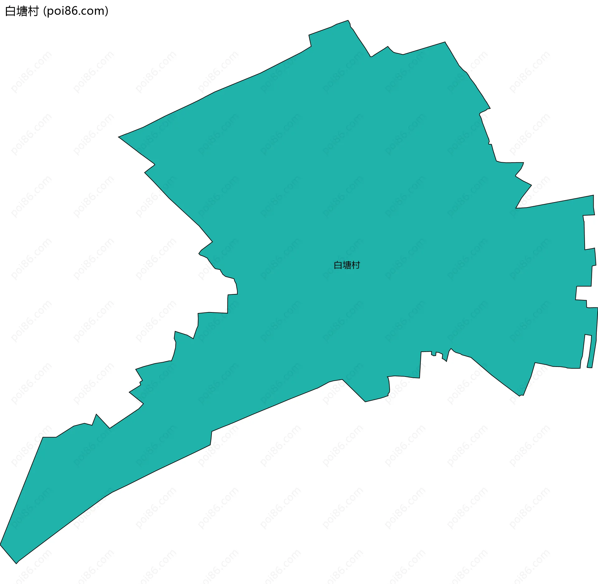 白塘村边界地图