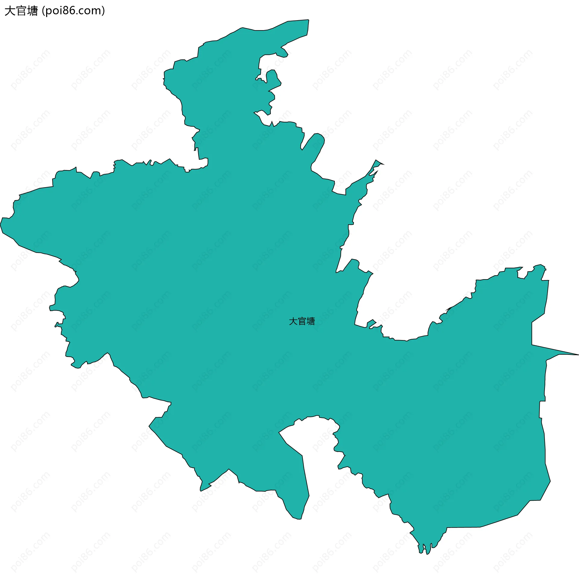 大官塘边界地图