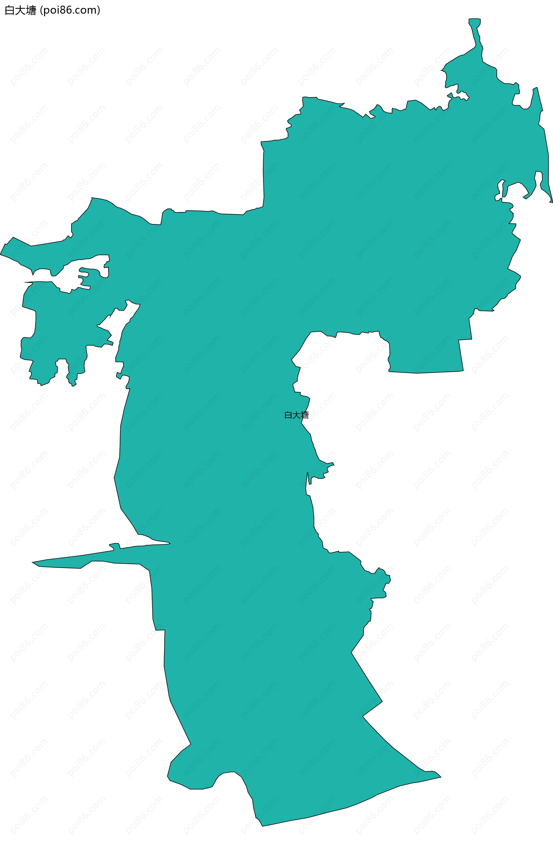 白大塘边界地图