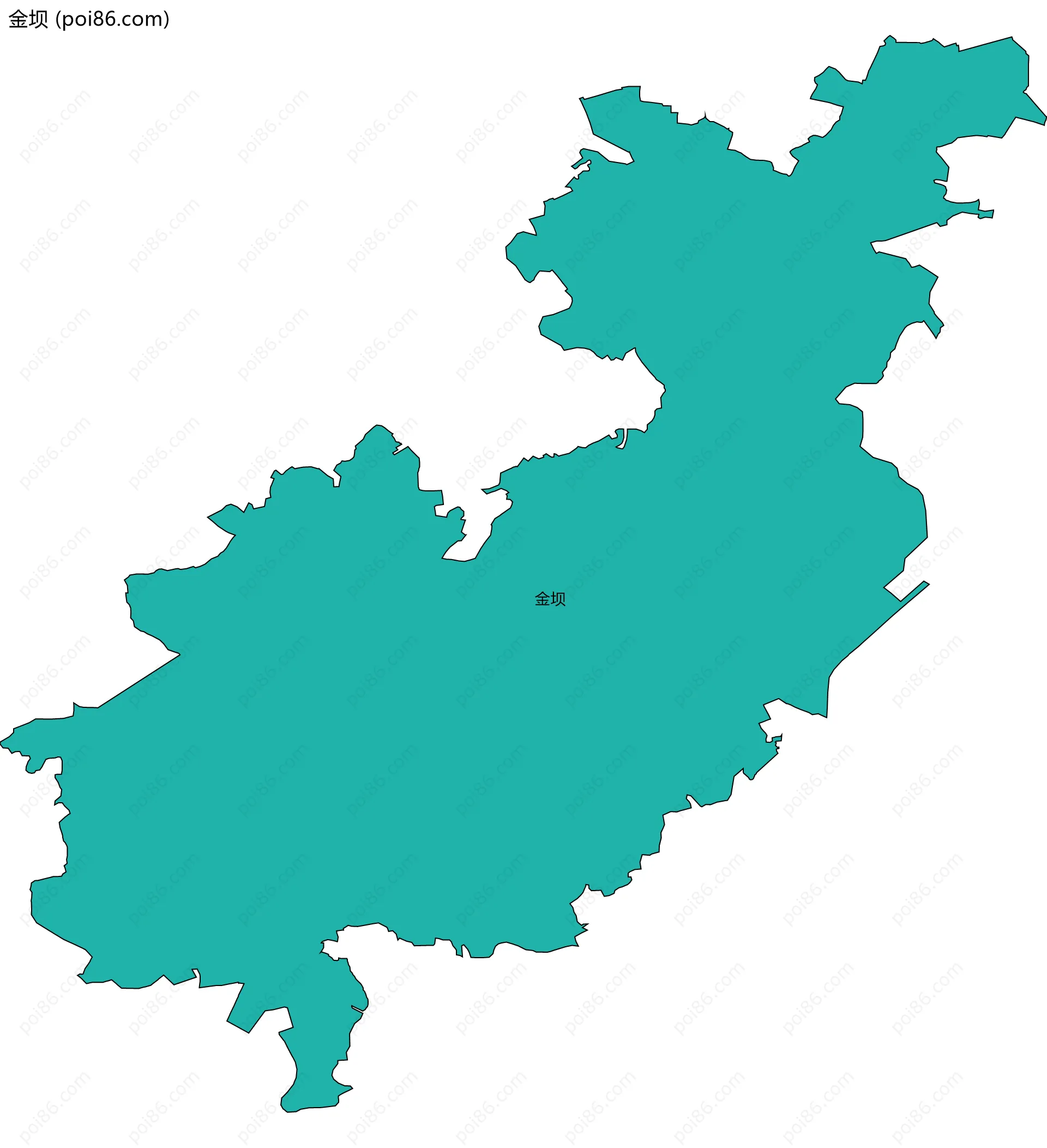 金坝边界地图